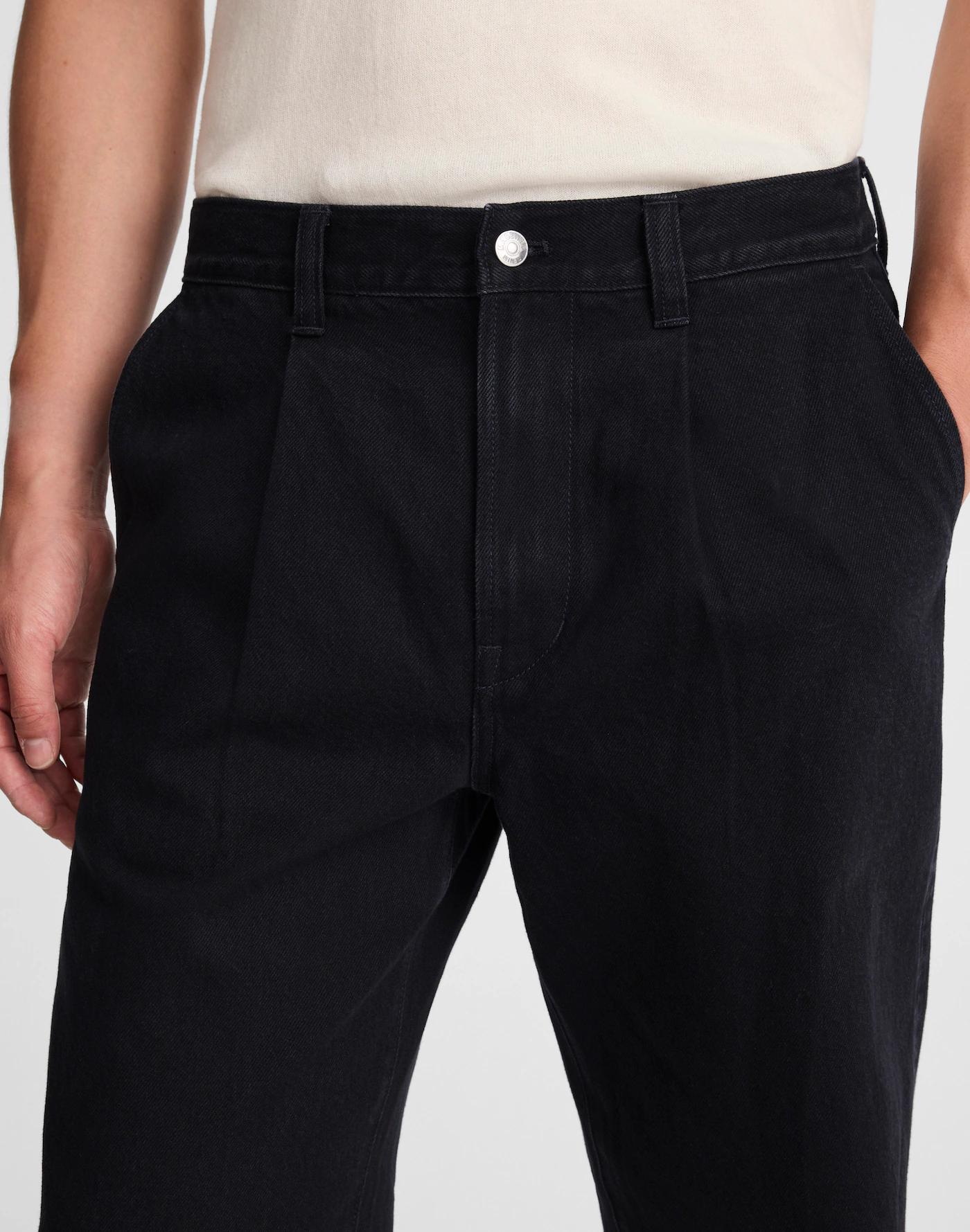 Pleated Denim Pants Product Image