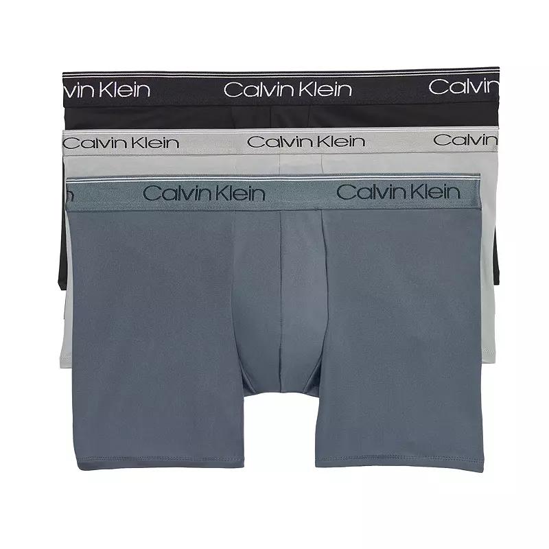 Men’s Calvin Klein 3-Pack Microfiber Stretch Low-Rise Trunks, Men's,  Product Image
