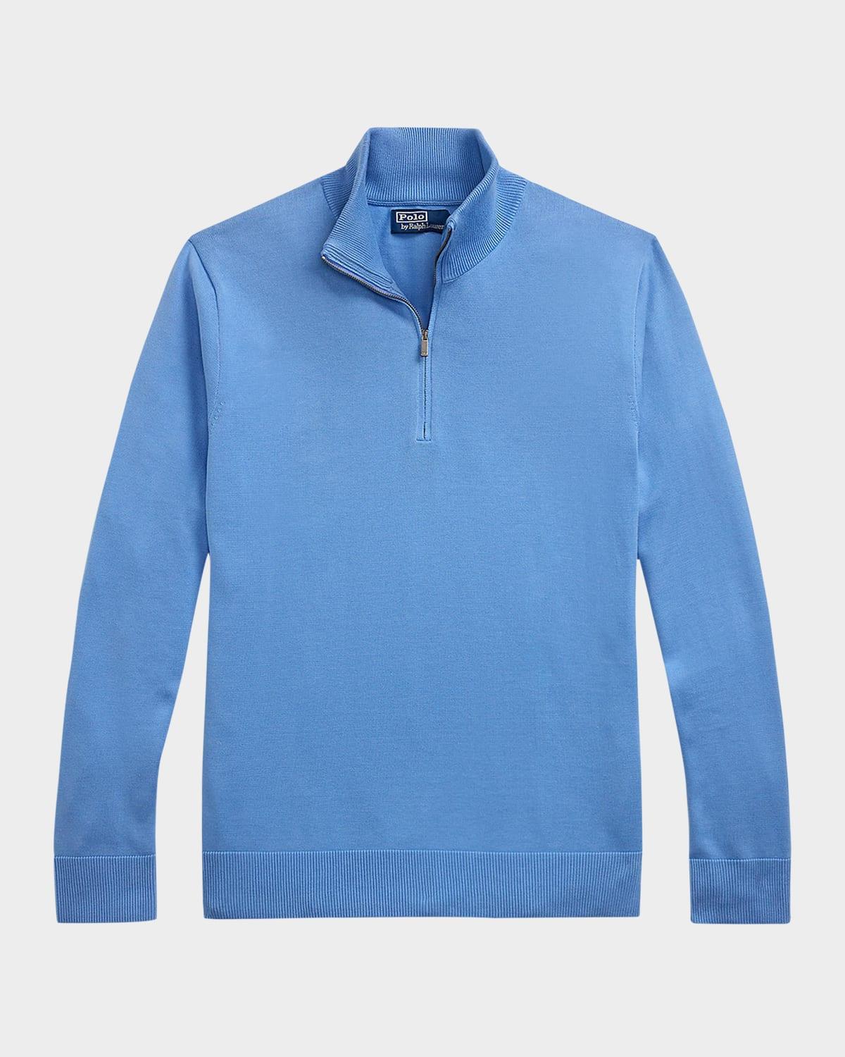 Mens Cotton Quarter-Zip Sweater Product Image