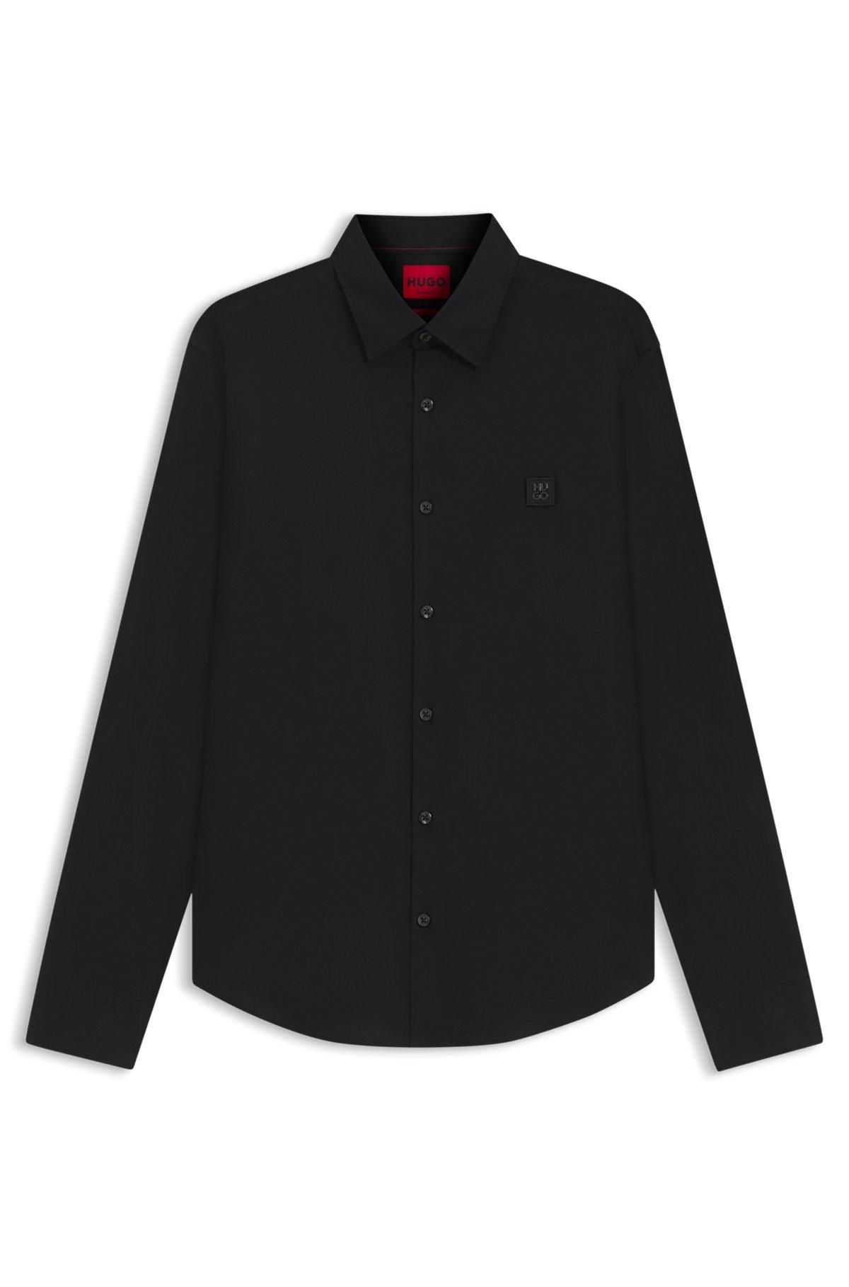 Slim-fit shirt in stretch-cotton canvas Product Image