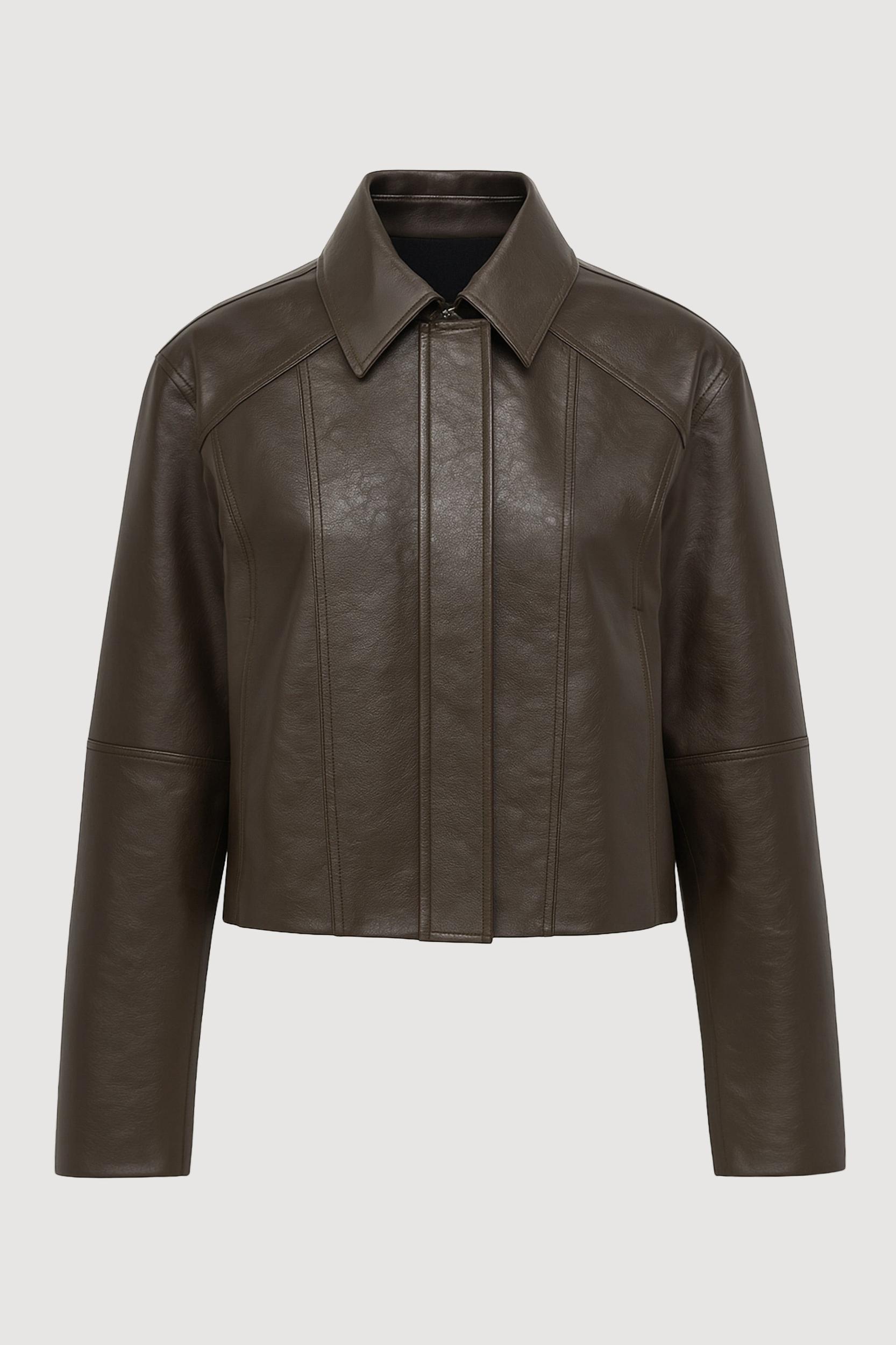 Halle Vegan Leather Jacket Product Image