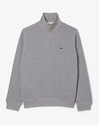Zip-Up High Neck Interlock Sweatshirt Product Image