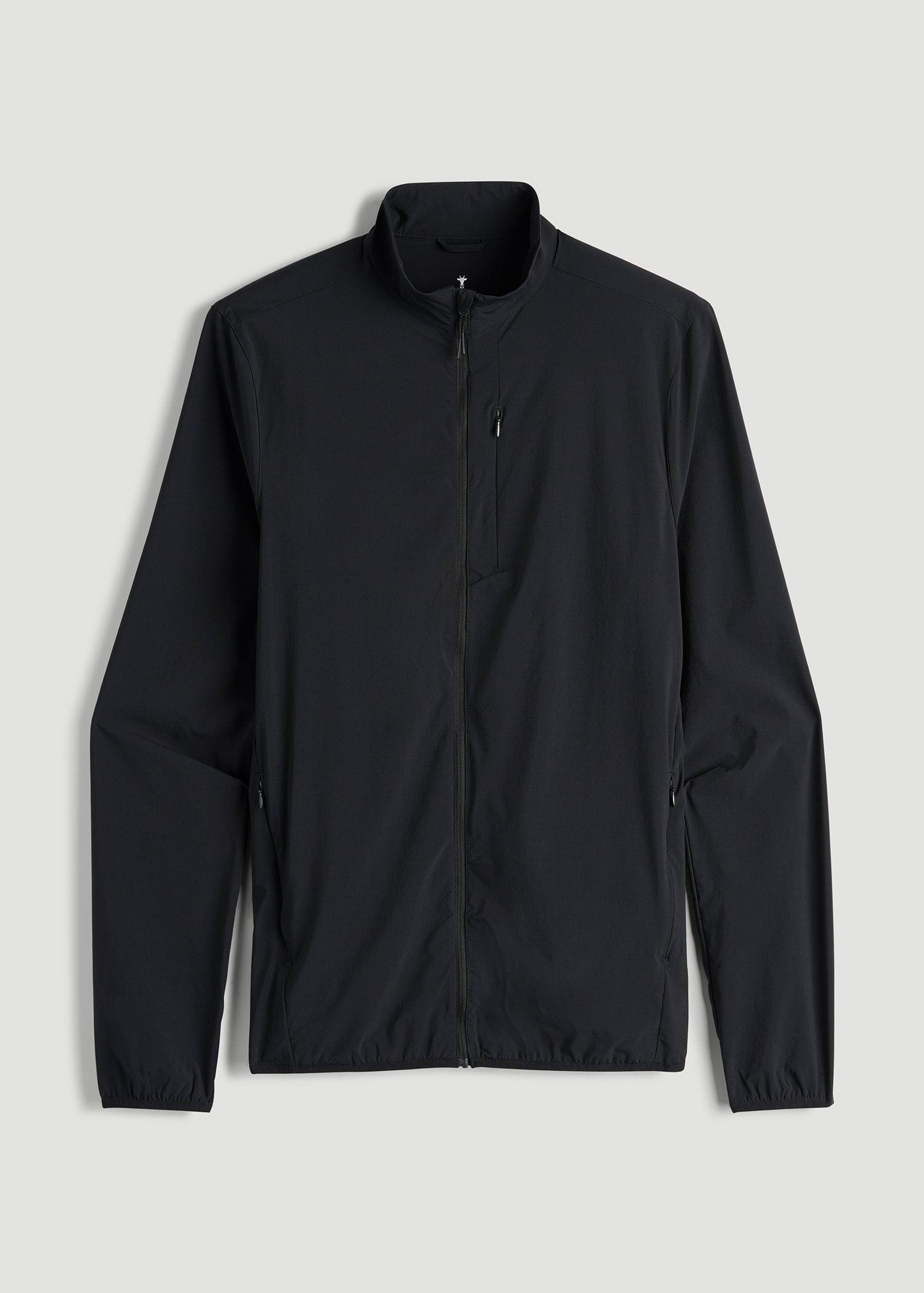 Softshell Jacket for Outdoor Training for Tall Men in Black Male Product Image