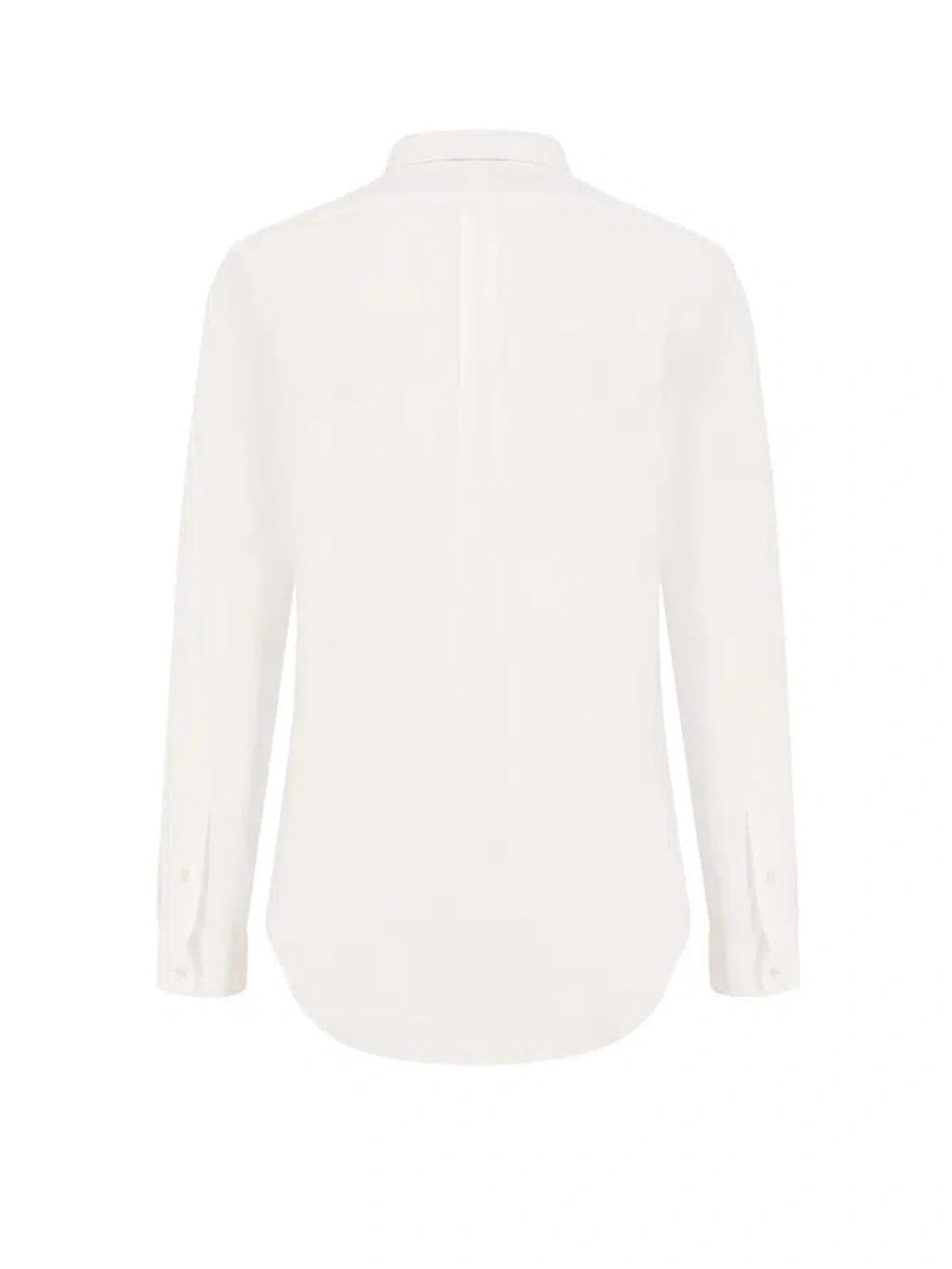 POLO RALPH LAUREN Long-sleeved Button-down Shirt With Tailored Fit In White Product Image