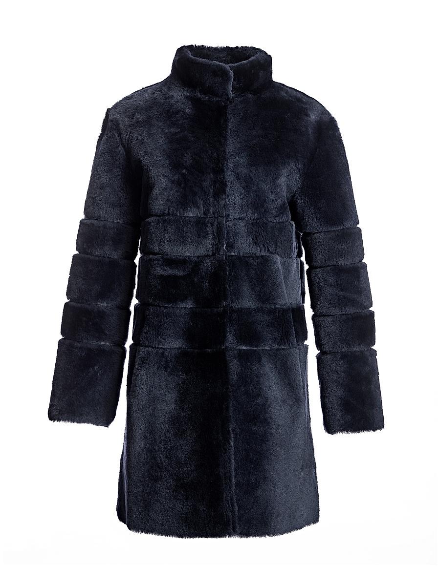 Womens Dyed Shearling Reversible Coat Product Image