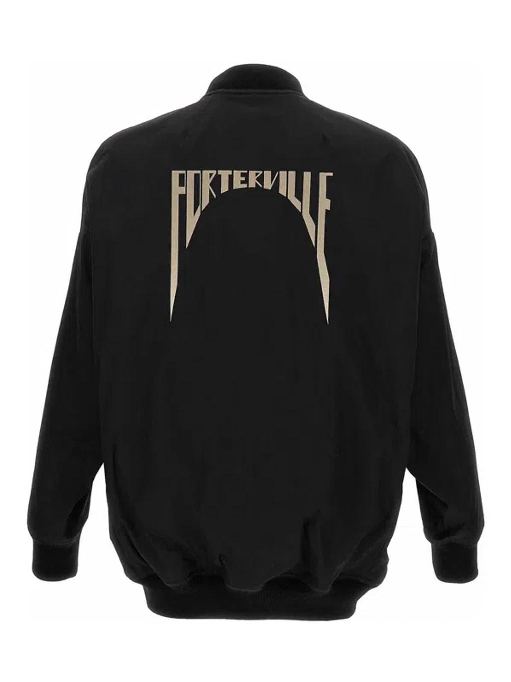 RICK OWENS Black Hollywood Jumbo Flight Bomber Jacket In 09 Black Product Image