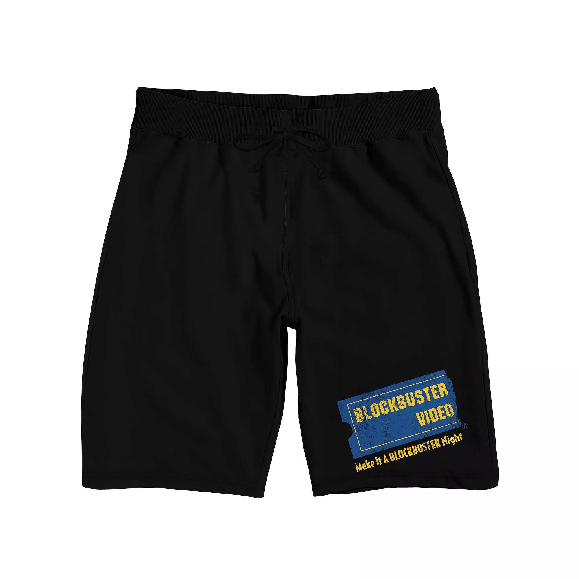 Men's Blockbuster Logo Sleep Shorts, Size: Small, Black Product Image