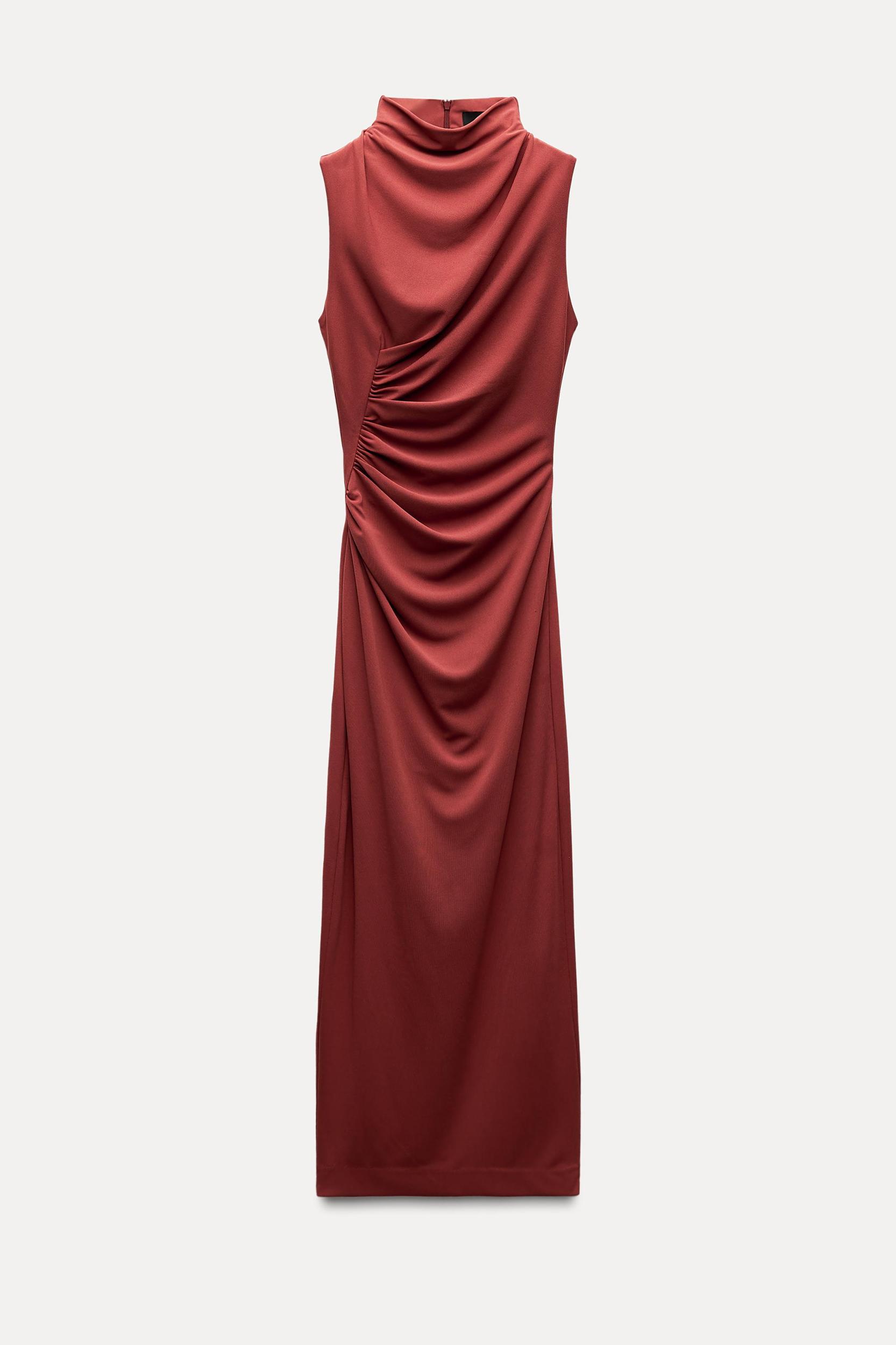 DRAPED MIDI DRESS Product Image