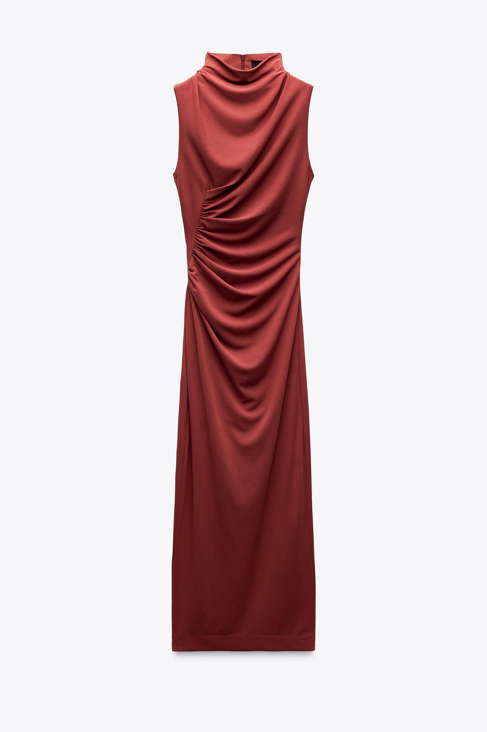 DRAPED MIDI DRESS Product Image
