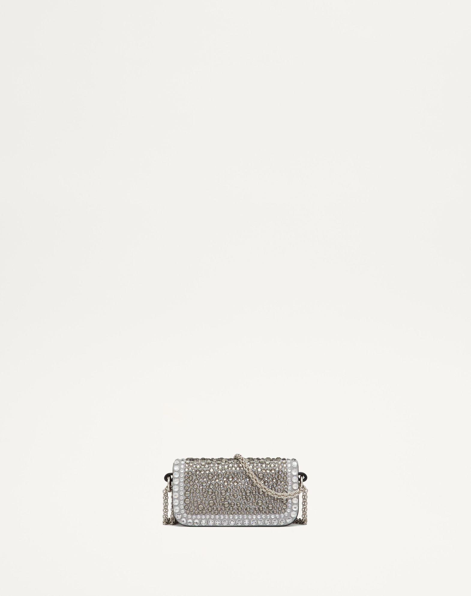 Micro Valentino Garavani Locò Chain Bag With Rhinestones Product Image