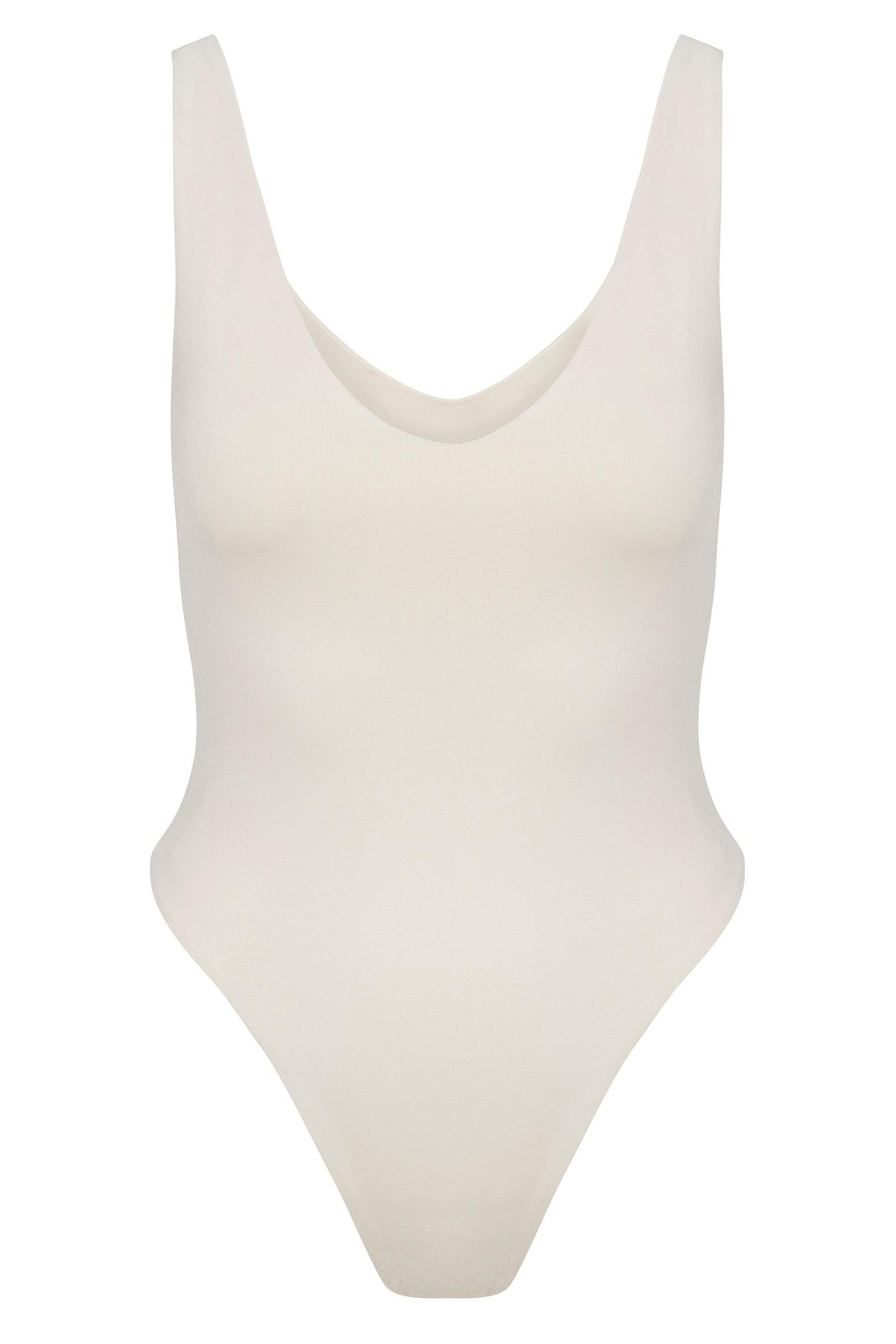 Contour Double Lined V-Neck Bodysuit - Bone Female Product Image