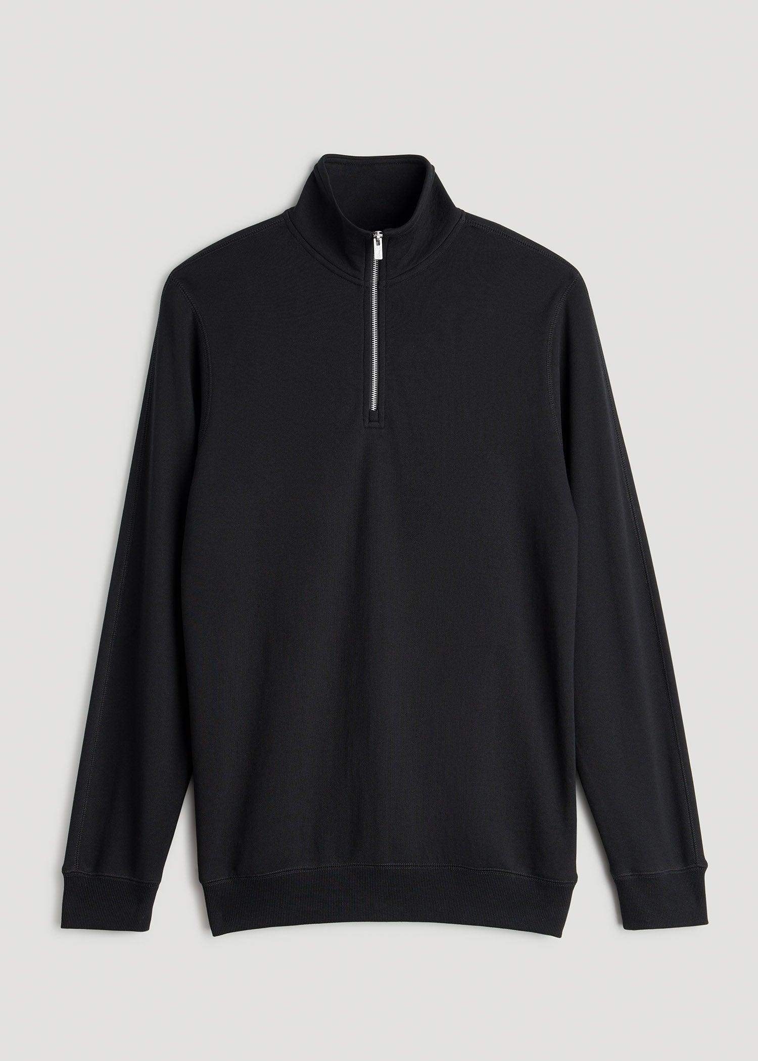 Wearever 2.0 French Terry Quarter-Zip Sweatshirt for Tall Men in Black Male Product Image