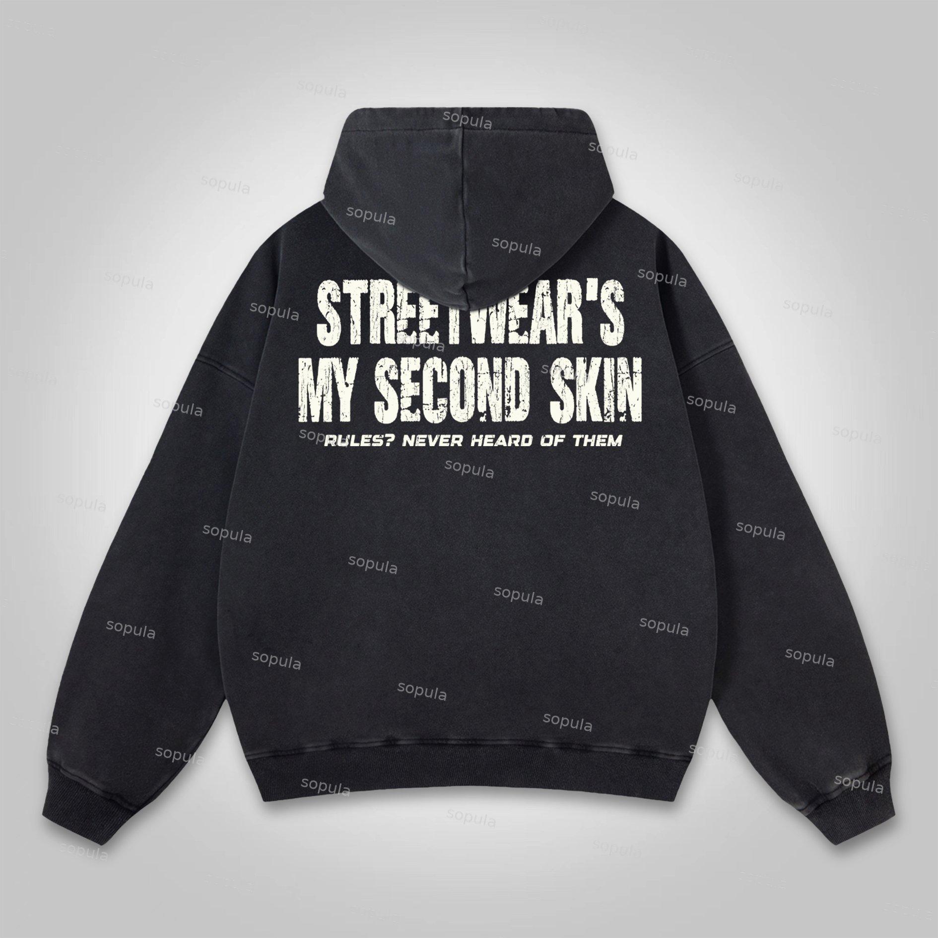 Sopula Vintage Street Pocket Washed Hoodie Product Image