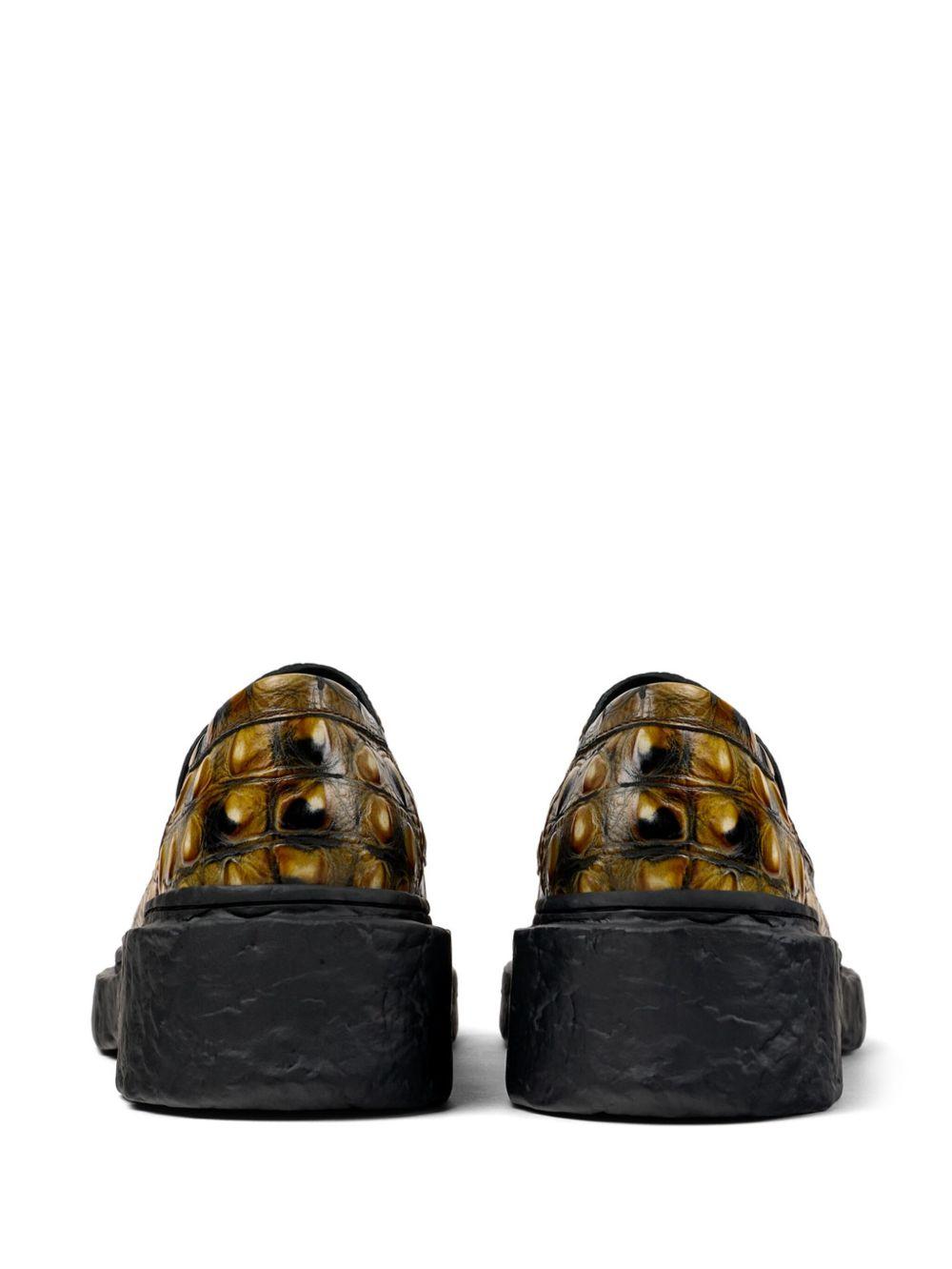 Vamonos croc-effect leather loafers Product Image