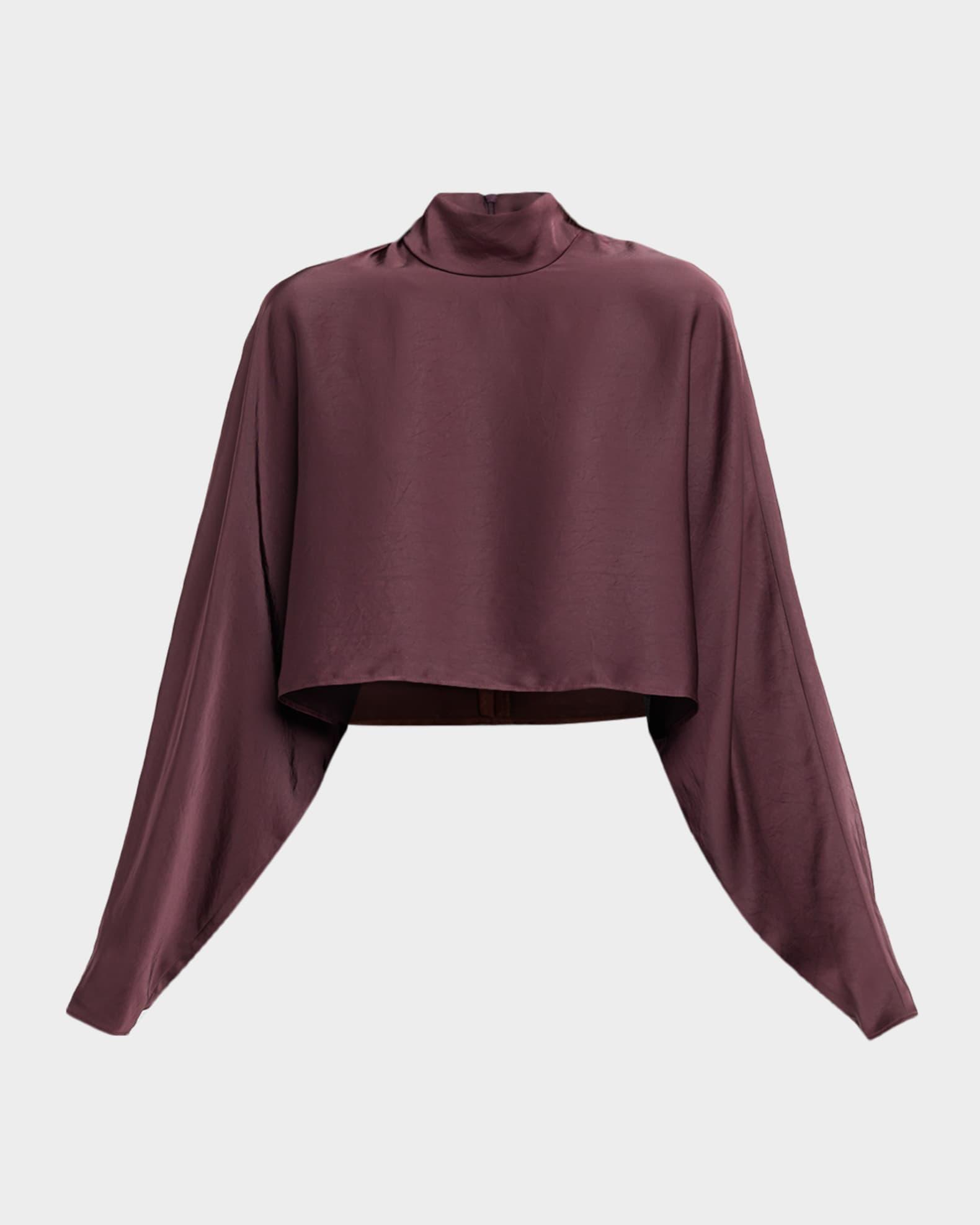 Lightweight Satin Belted Wide-Leg Utility Pants Product Image