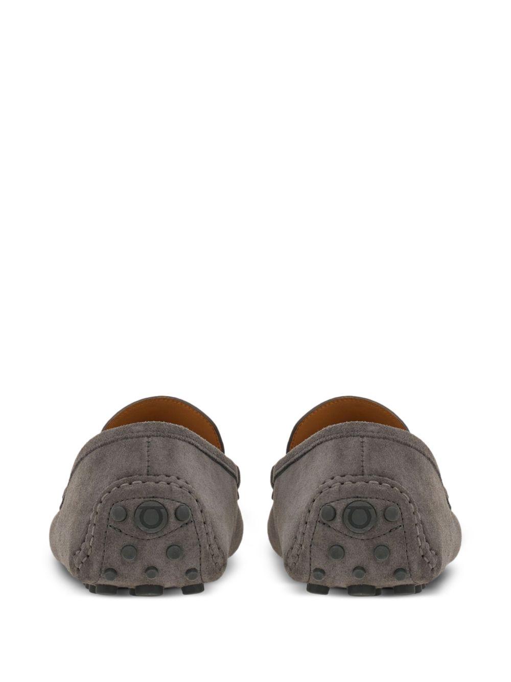 Gancini-plaque leather loafers Product Image