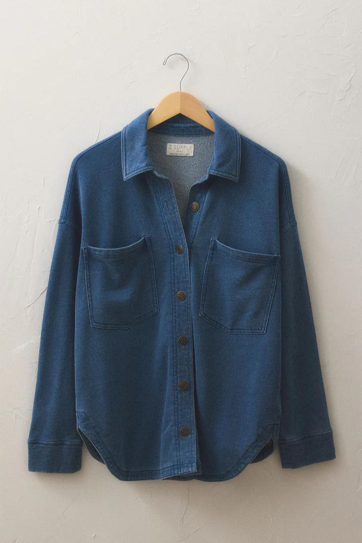 All Day Knit Denim Jacket- Vintage Indigo Product Image