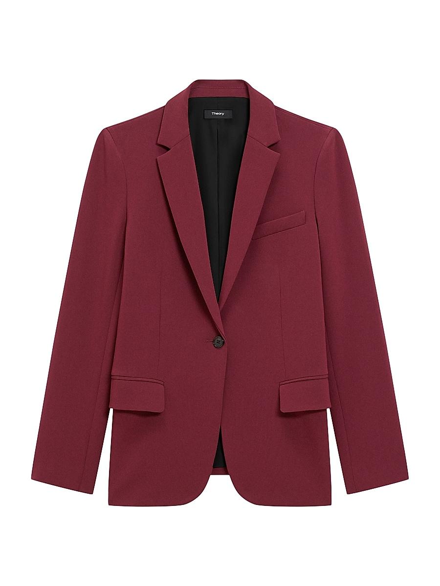 Womens Staple Classic Crepe Single-Button Blazer Product Image