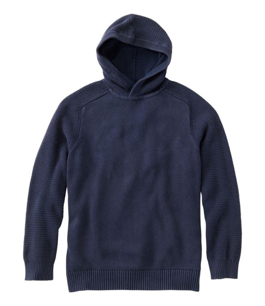 Men's Sunwashed Textured Cotton Sweater, Hoodie Product Image