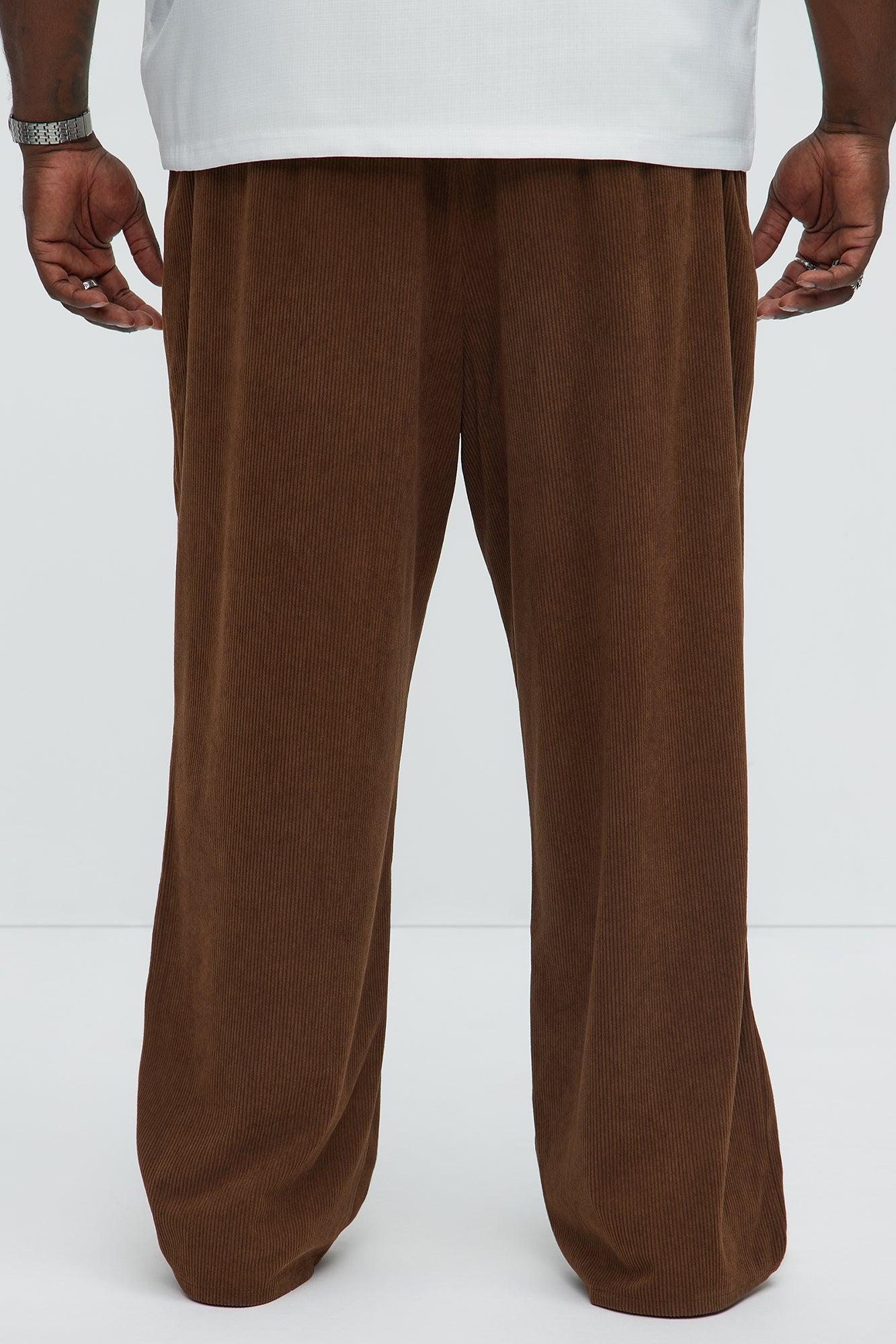 Beau Baggy Corduroy Pants - Brown Product Image