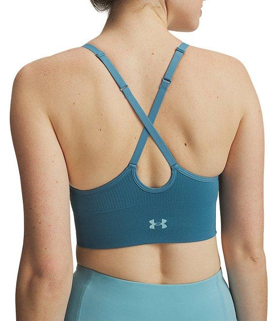 Under Armour Solid 4-Way Stretch Vanish Seamless Scoop Neck Sports Bra Product Image