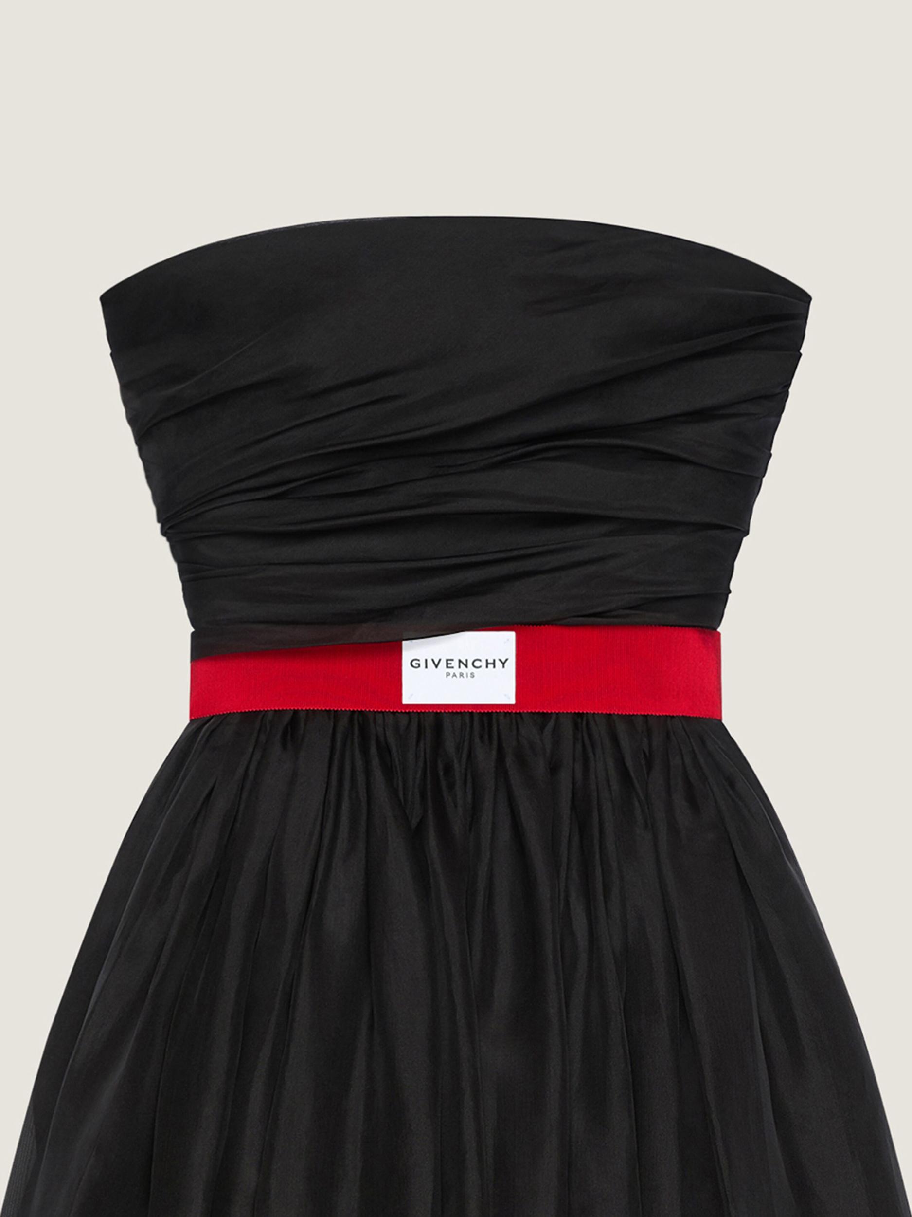 Bustier evening dress in organza Product Image