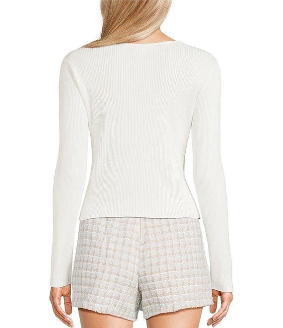 I.N. San Francisco Long Sleeve Sweetheart Neck Sweater Top Product Image