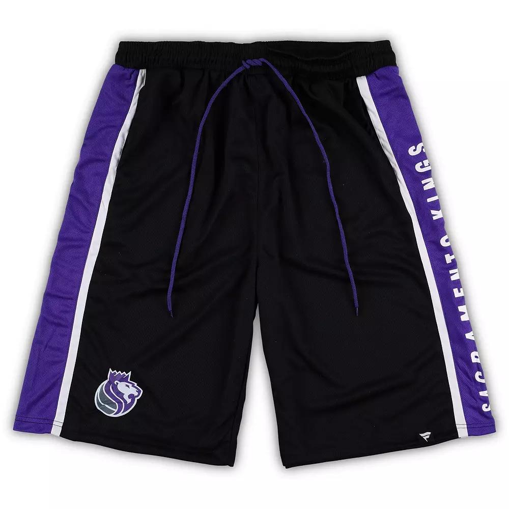 Men's Fanatics Branded Black Sacramento Kings Big & Tall Referee Iconic Mesh Shorts, Size: 3XB, Kng Black Product Image