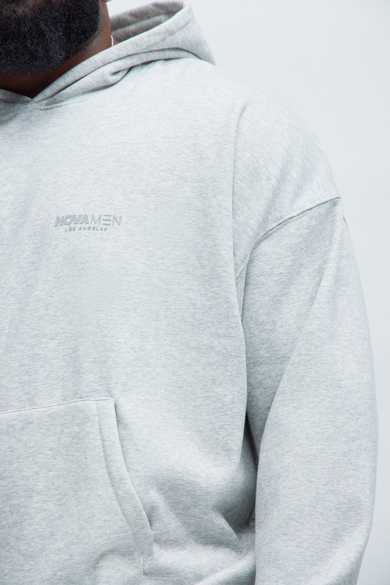 Tyson Novamen Oversized Heavyweight Hoodie - Heather Grey Product Image