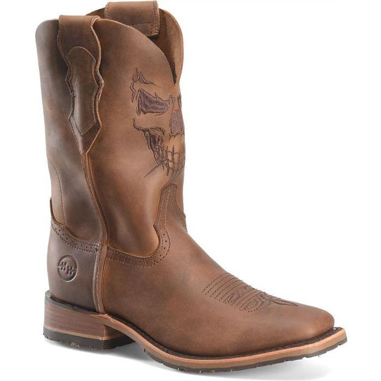 SALE Double H® Men's Brown Fairview 10" Square Toe Stockman Boots Product Image