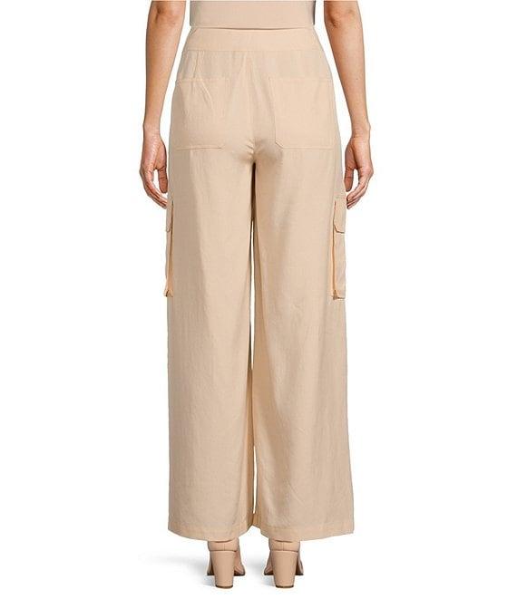 Alex Marie Anne Drapey Linen Straight Leg Cargo Pants Product Image