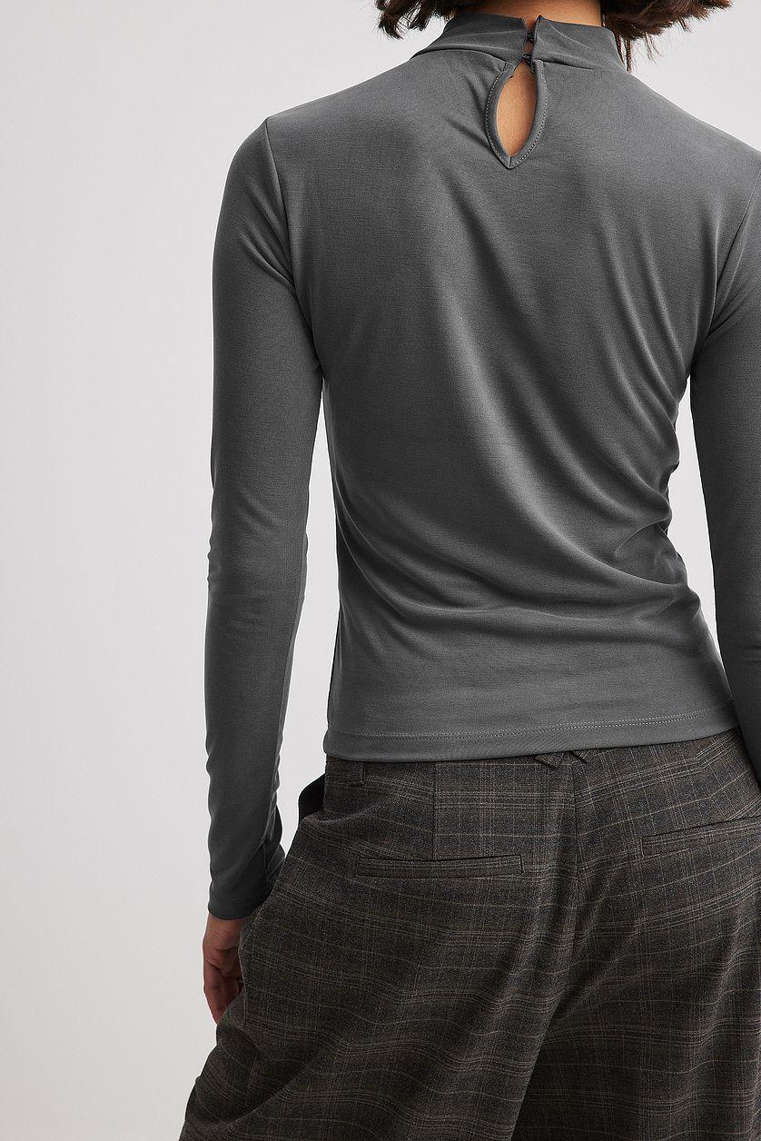 Turtleneck Jersey Top Product Image