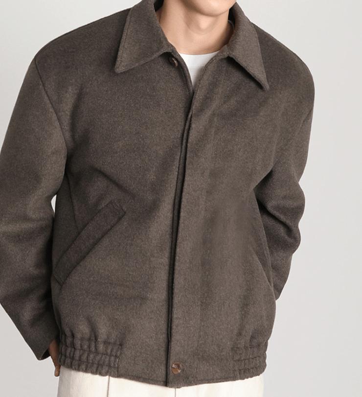 RT No. 6168 DARK BROWN WOOLEN VARSITY JK Product Image