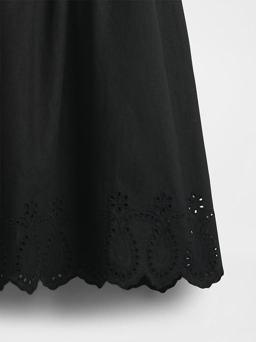 Linen-Blend Smocked Mini Dress Product Image