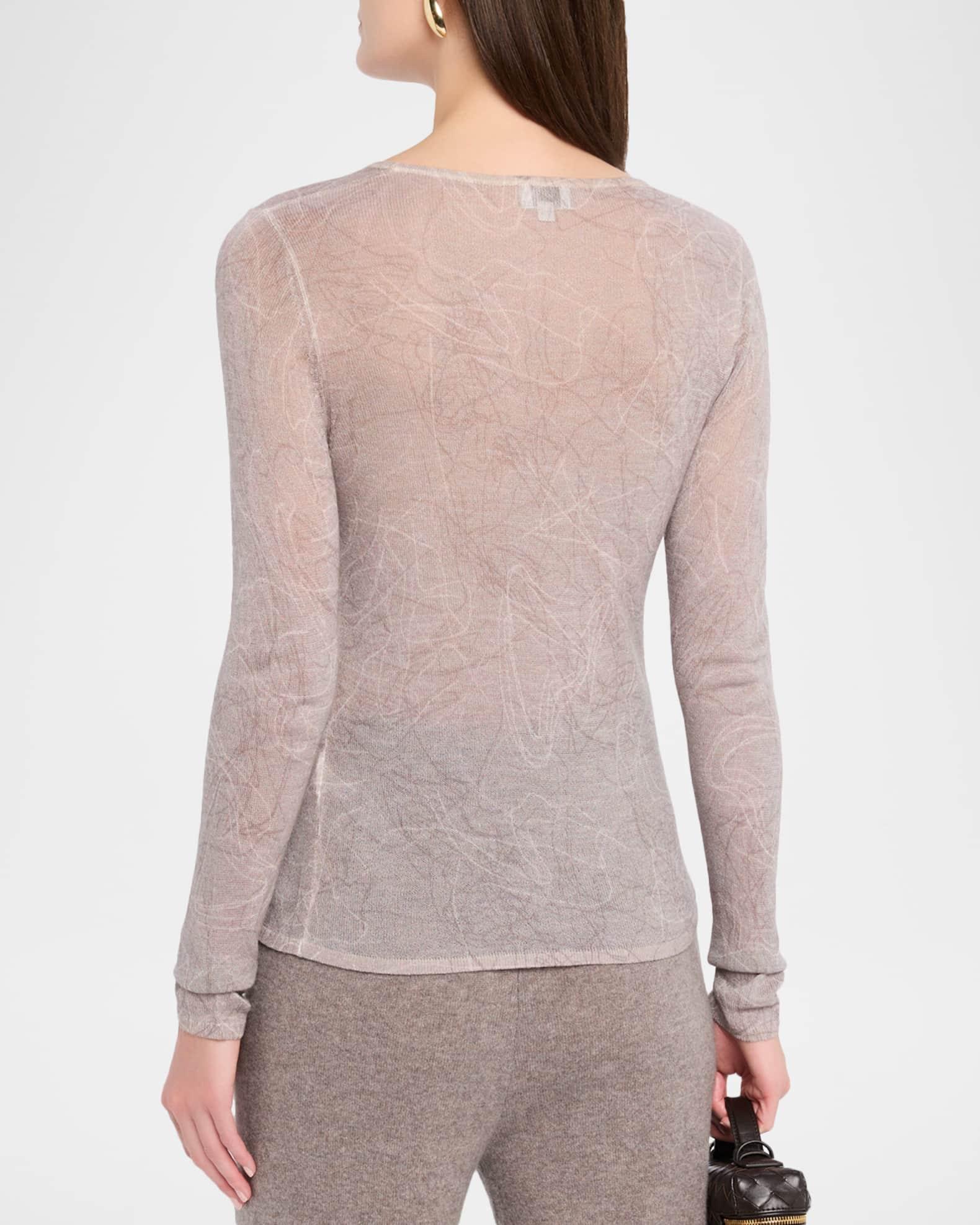 Cashmere Sheer Abstract-Print Top Product Image