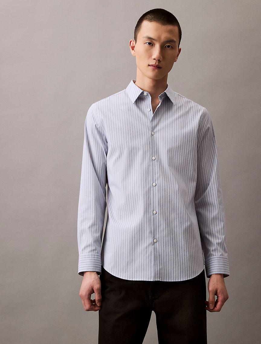 Tech Cotton Slim Button Down Shirt Product Image