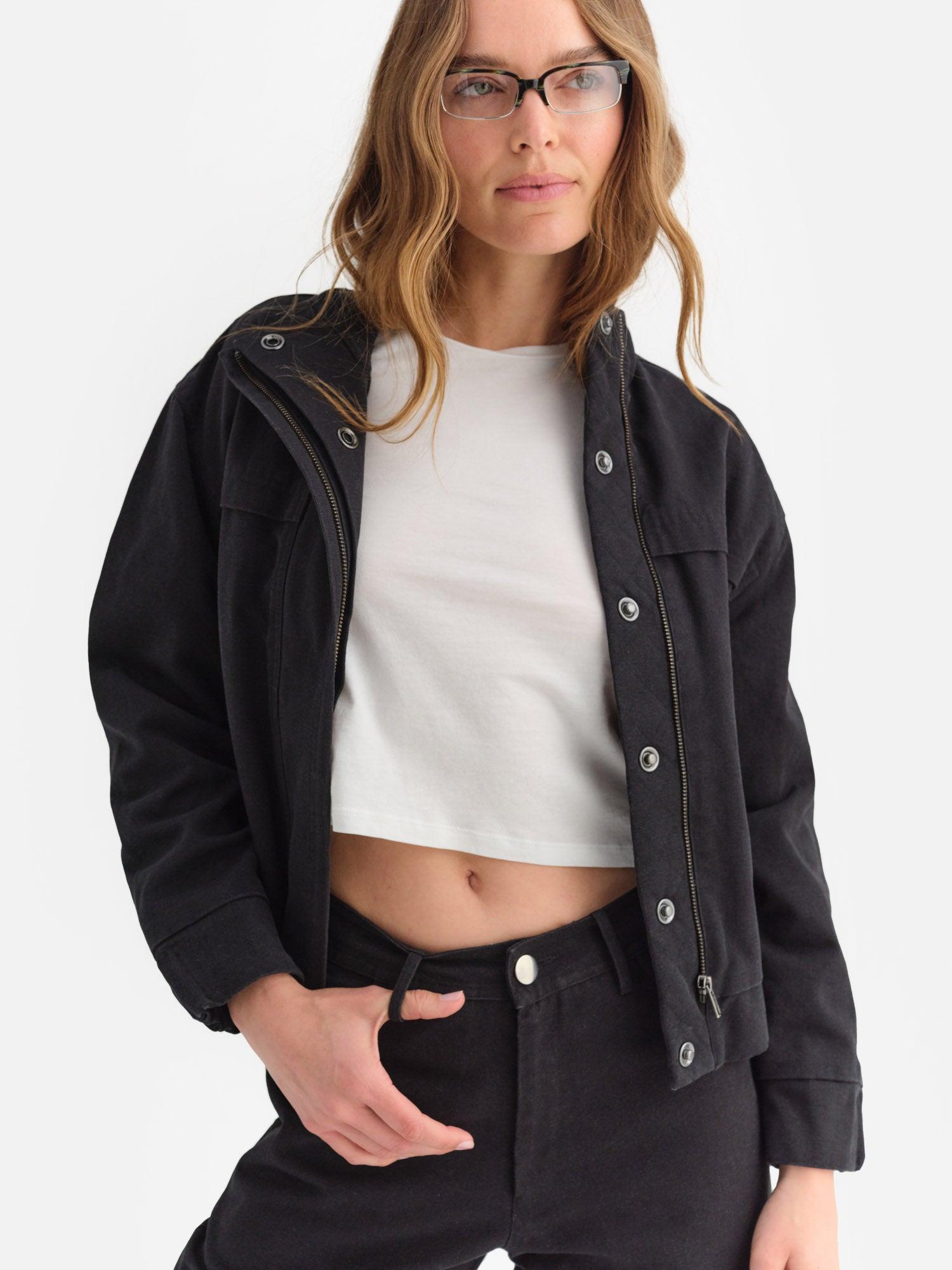Organic Cotton Canvas Flight Jacket Female Product Image
