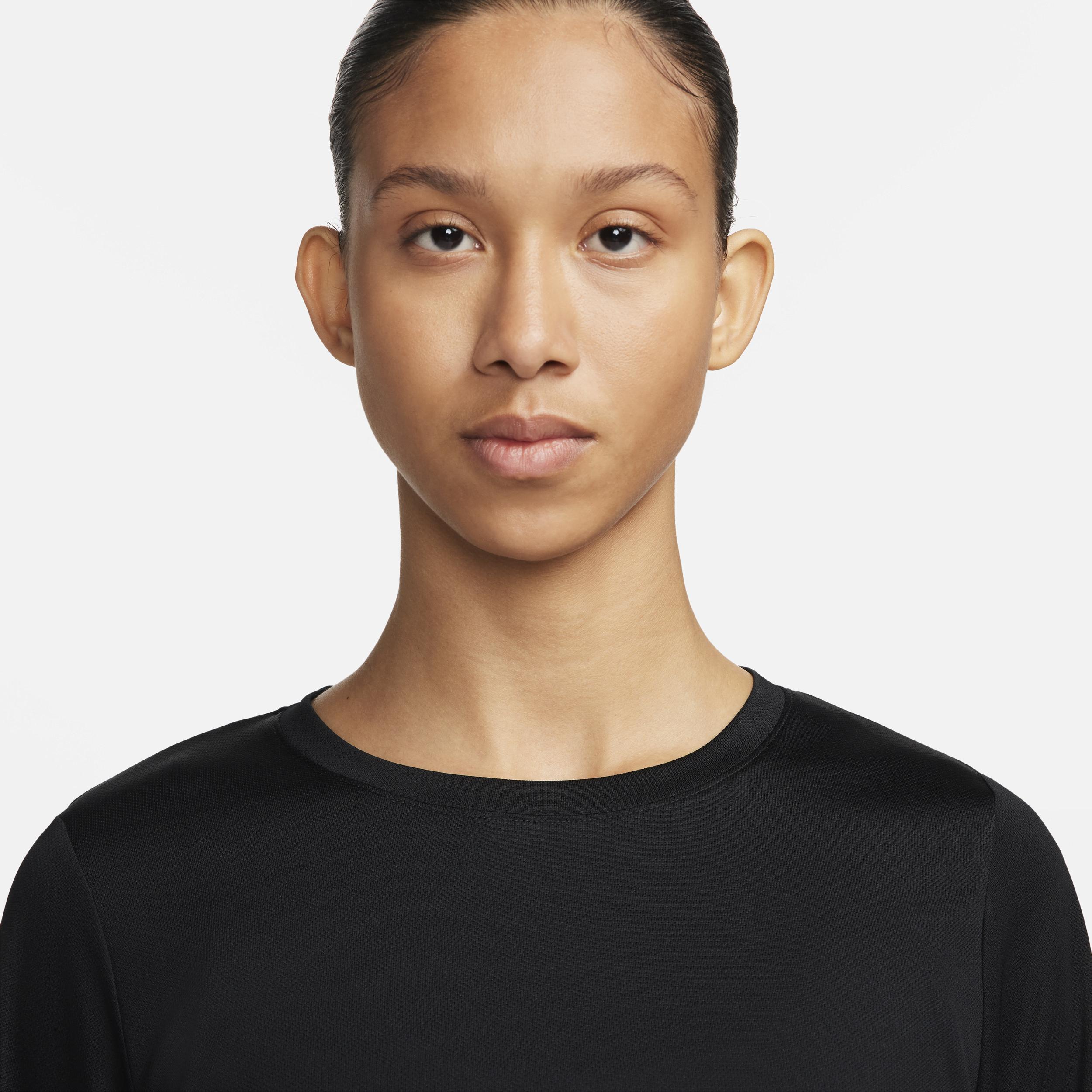 Nike Womens Nike Dri-Fit L/S Pregame Top - Womens White/Black/White Product Image