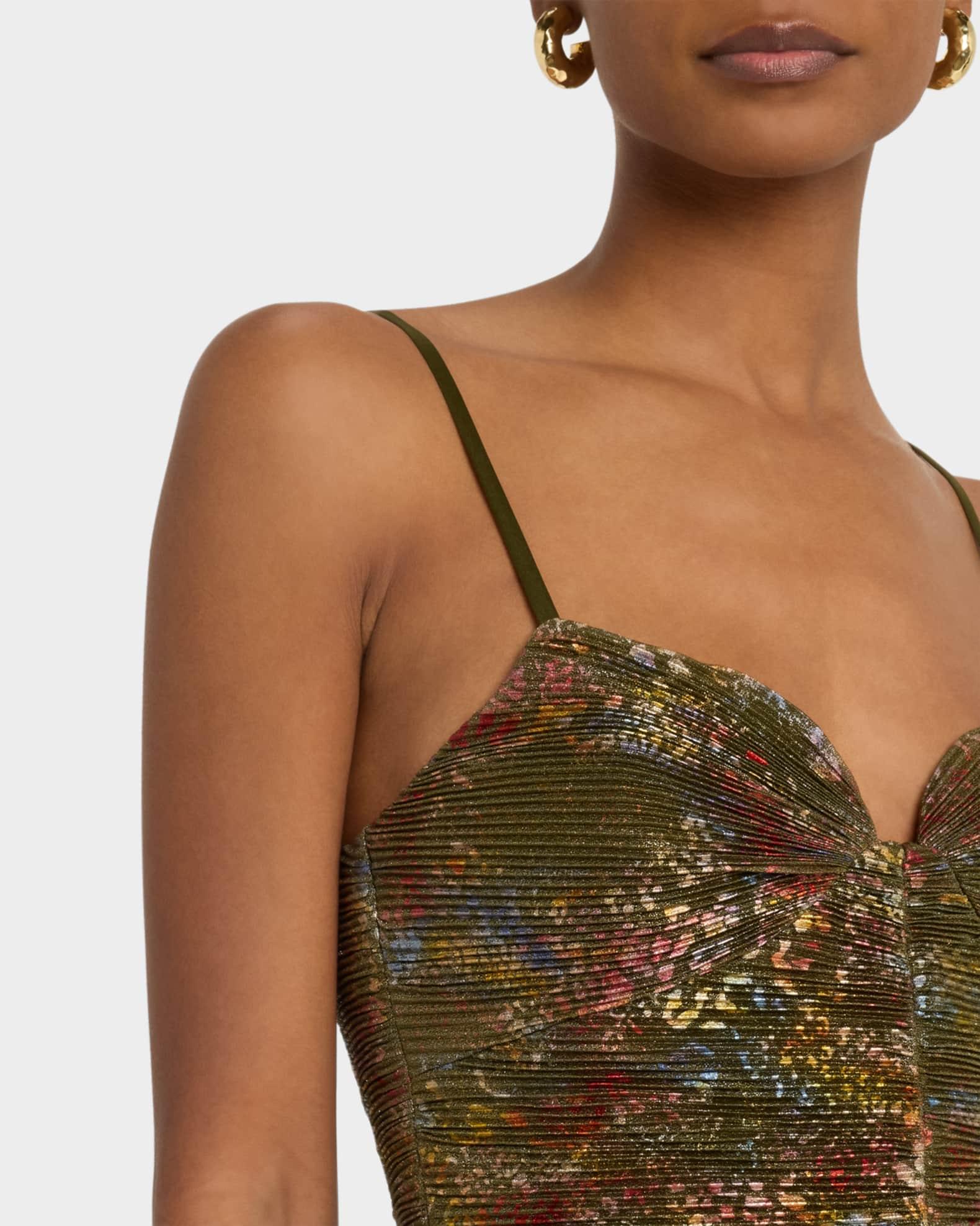 Zahara Pleated Metallic Mini Dress Product Image