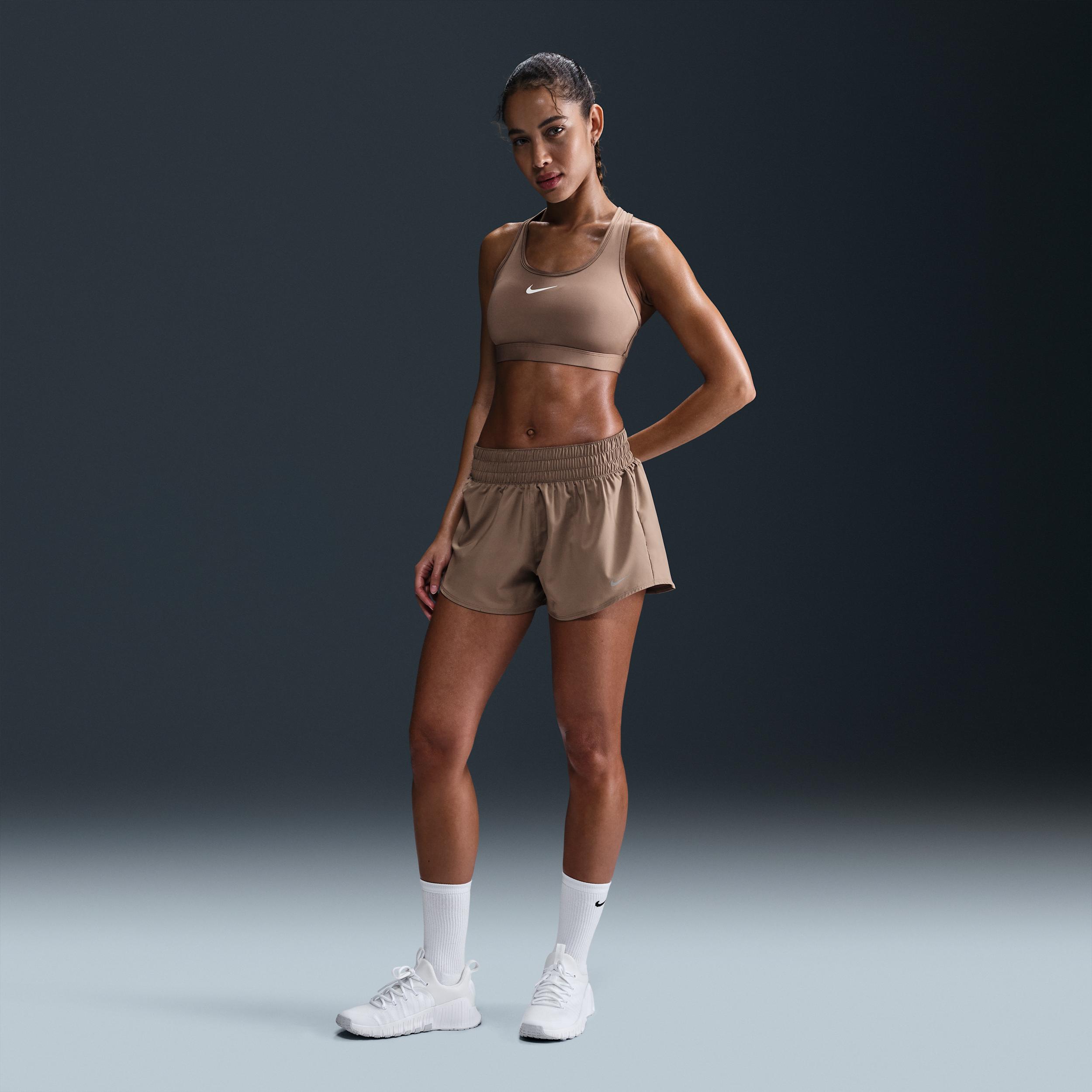 Nike Womens Swoosh Medium Support Padded Sports Bra | DX6821-233 Product Image