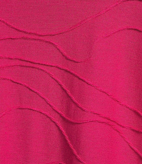 Ali Miles Knit Textured 3/4 Sleeve Side CinchTie Tunic Product Image