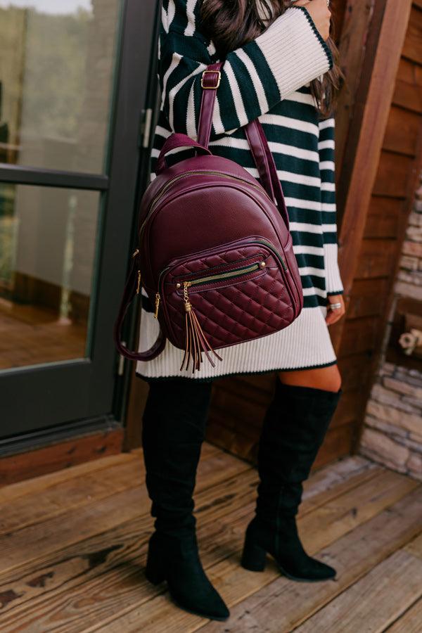 Let's Take A Trip Faux Leather Backpack Product Image