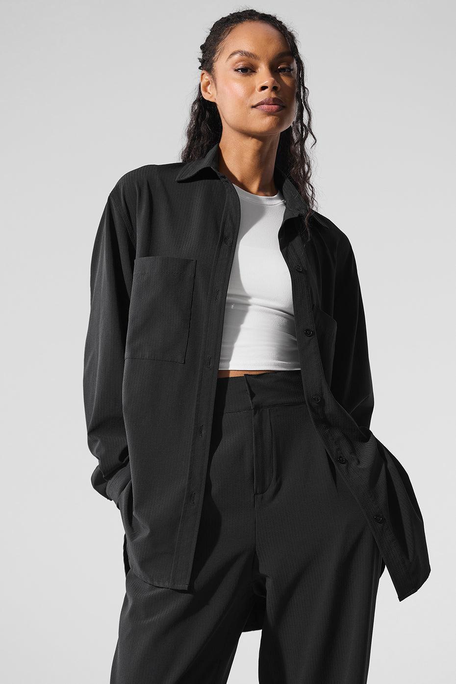 Dreamscape Button Down Long Sleeve - Black Female Product Image