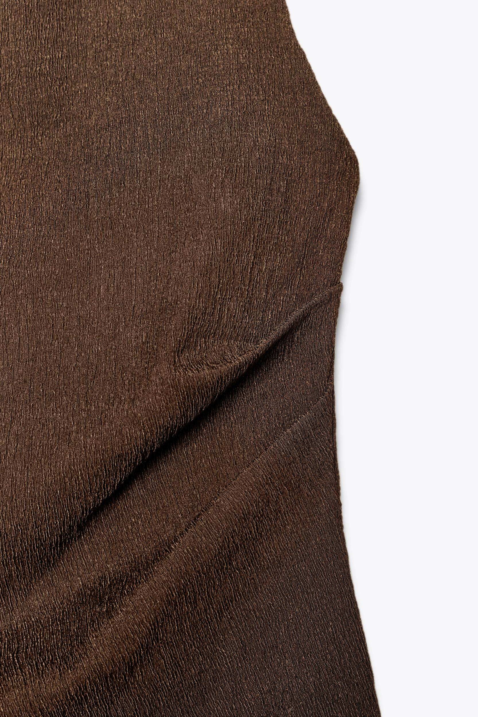 TEXTURED DRAPED HALTER TOP Product Image