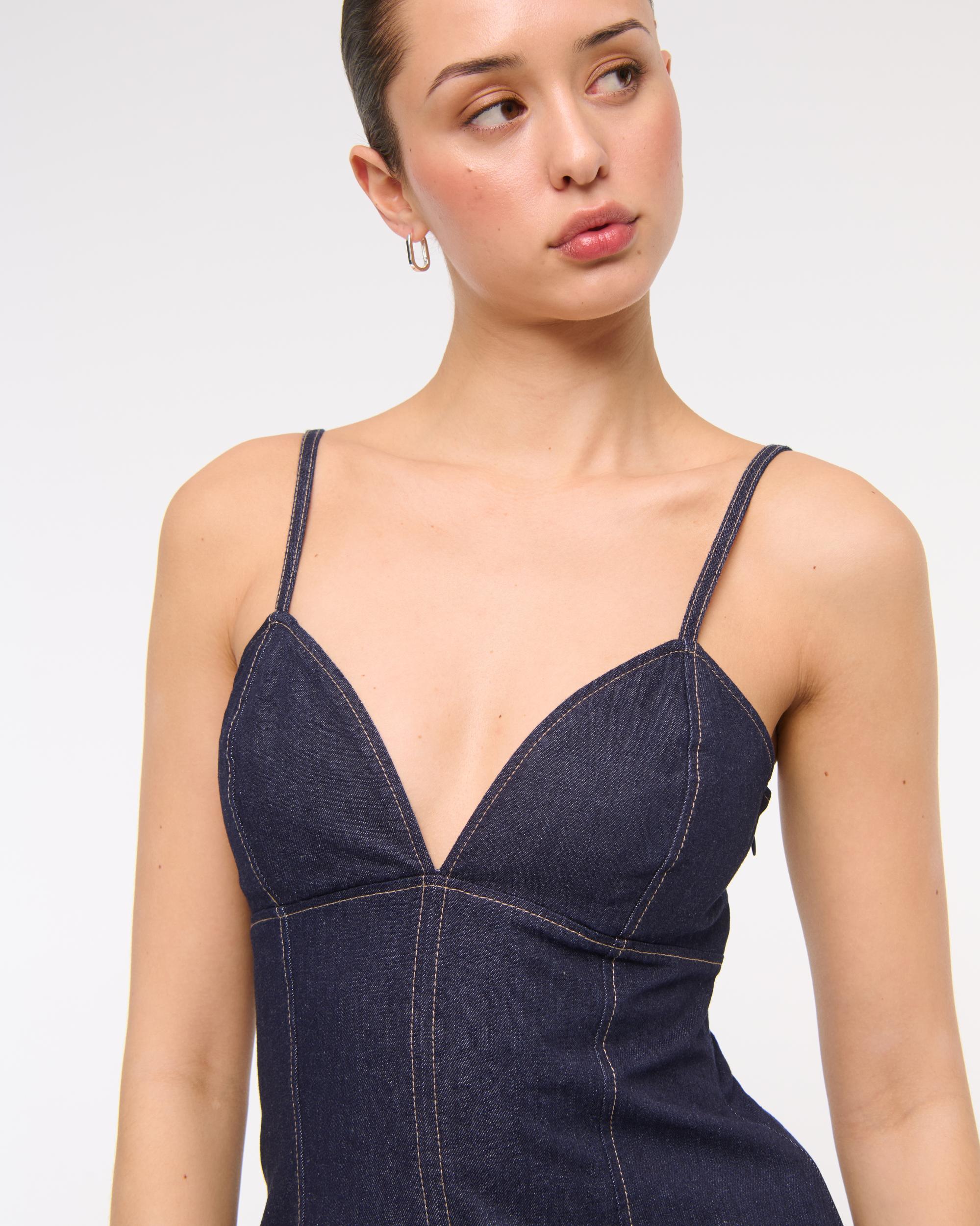 Sweetheart Denim Mini Dress Product Image