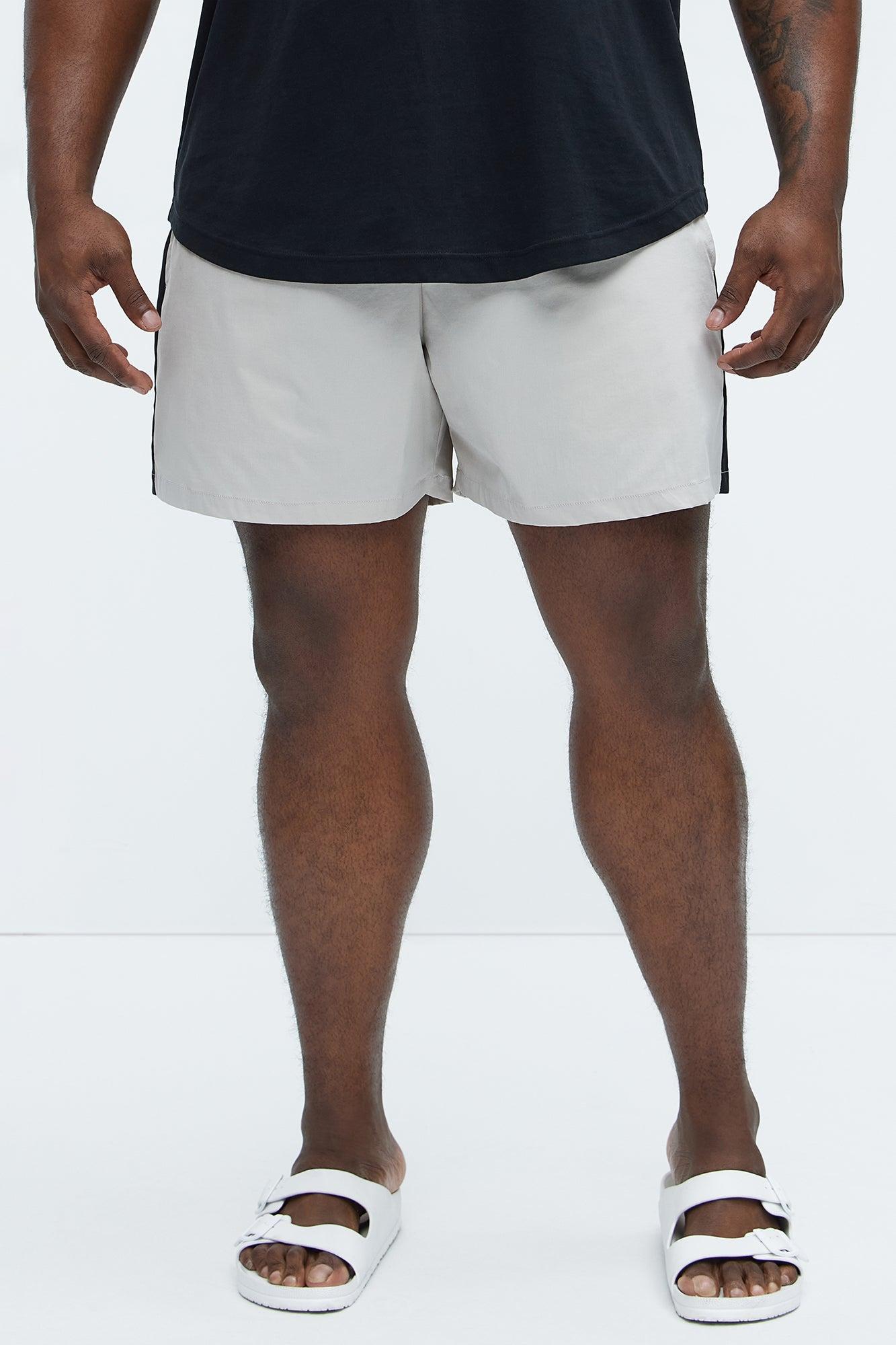 Contrast On The Side Swim Mid Trunk - Grey/combo Product Image