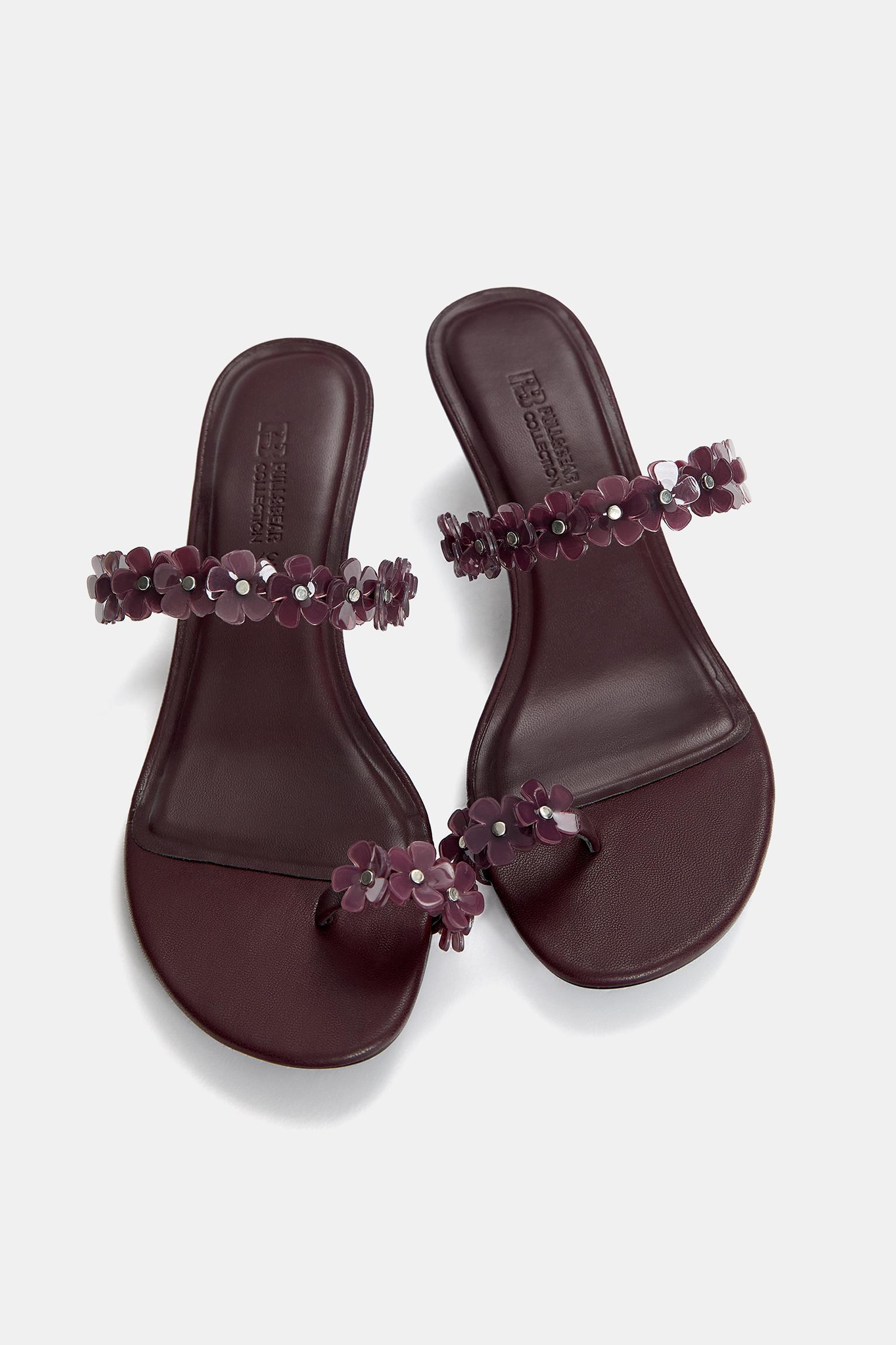 Floral heeled sandals Product Image