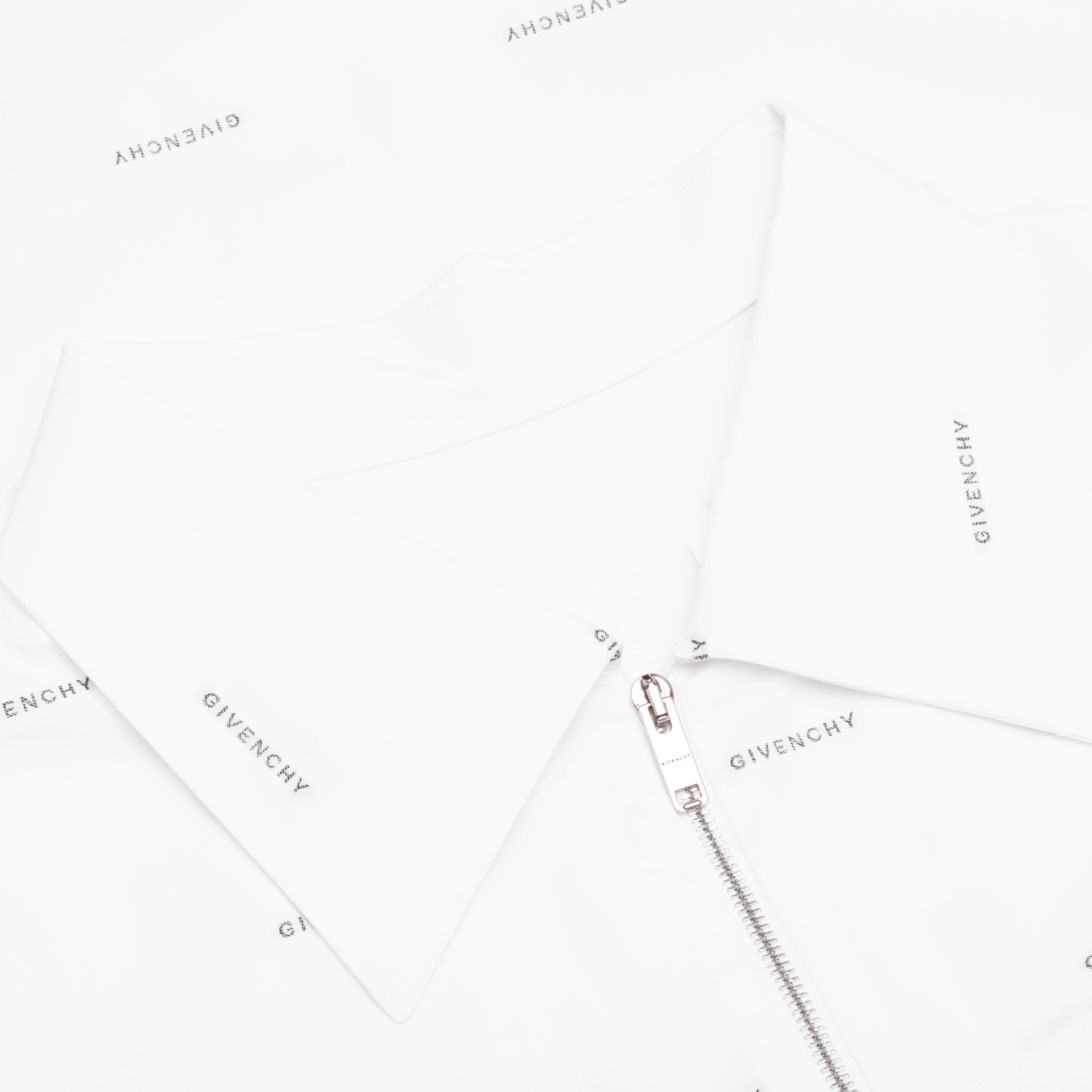 Zipped Boxy Fit Shirt - White Male Product Image