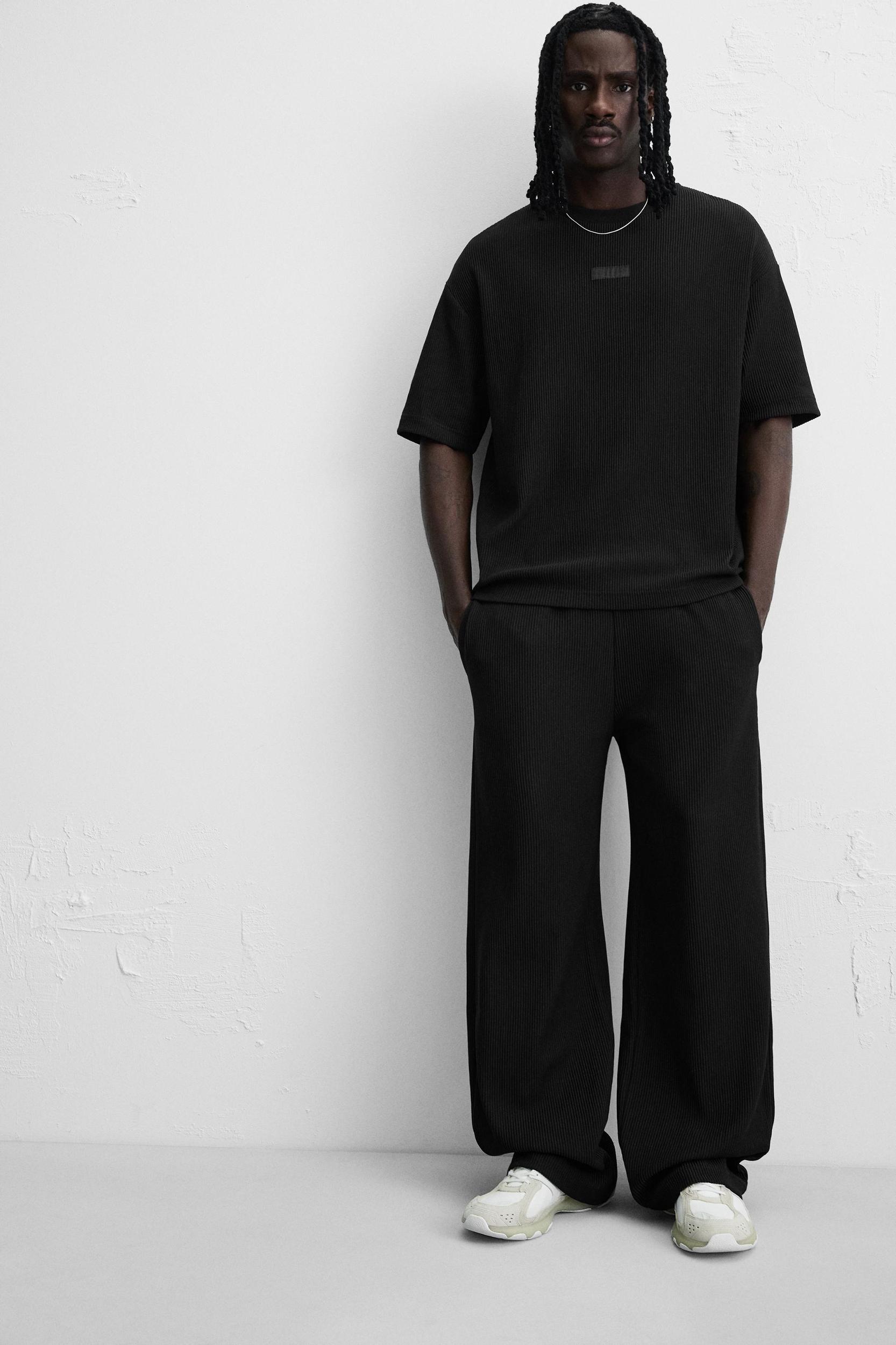 VERTICAL TEXTURED JOGGER PANTS Product Image