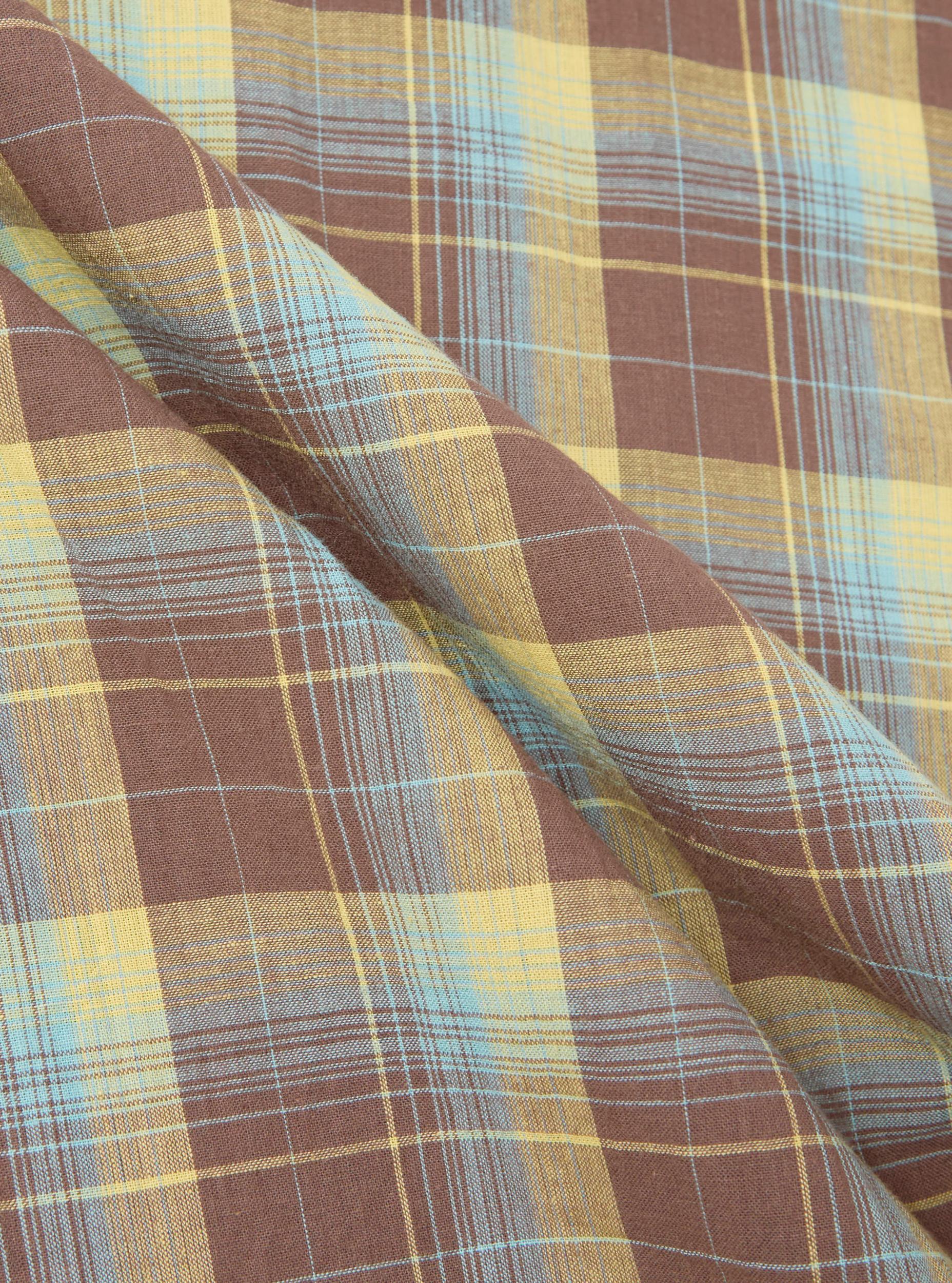 Yellow/Brown Check Short Pyjama Set Product Image
